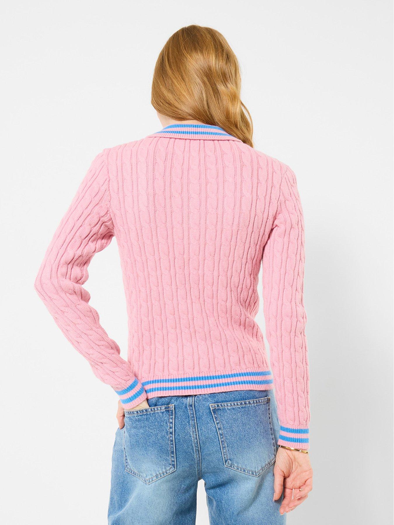 joe-browns-frankie-collared-cable-knit-jumper-pinkstillFront