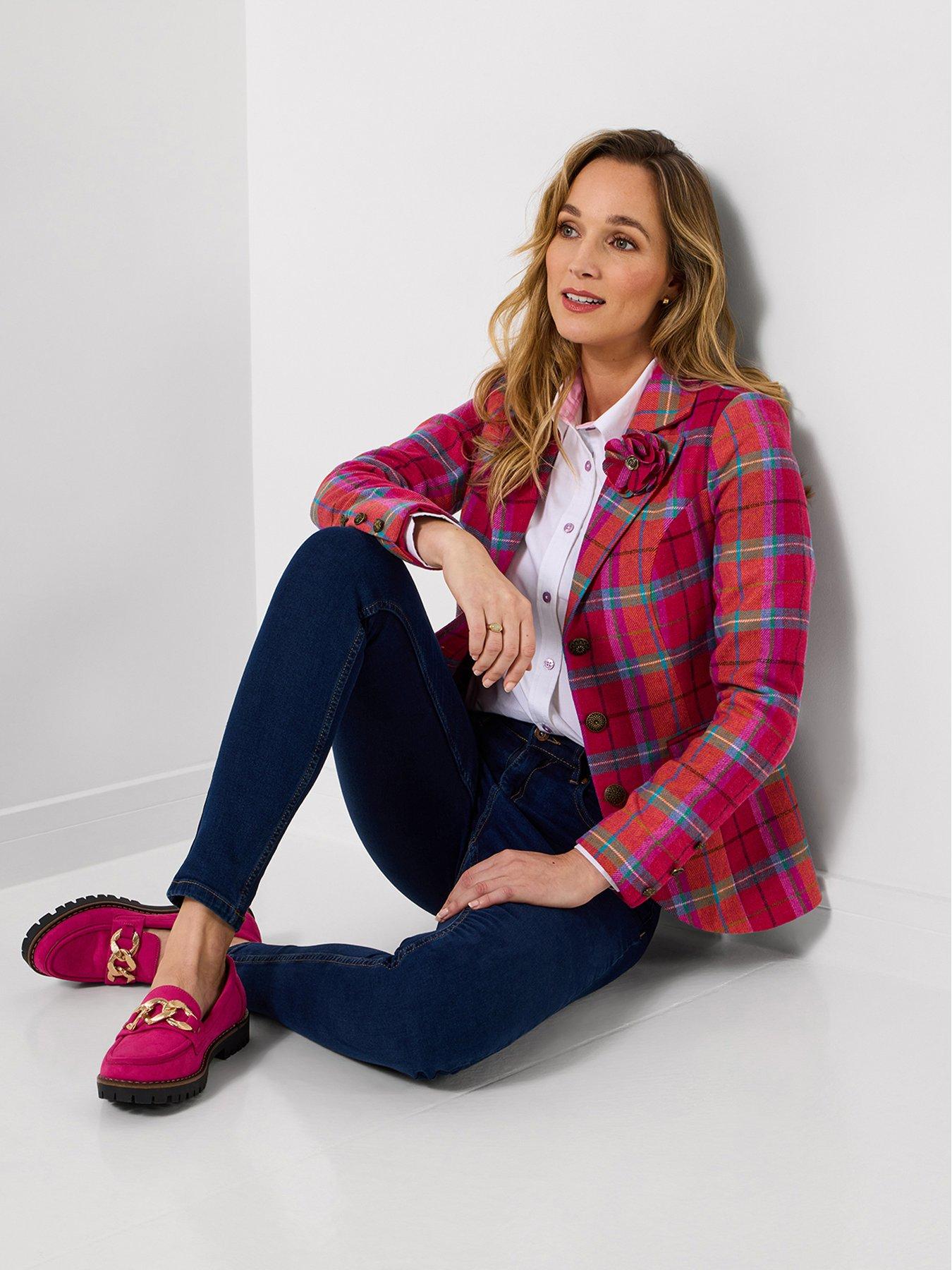 joe-browns-charming-check-jacket-with-detachable-corsage-pinkback