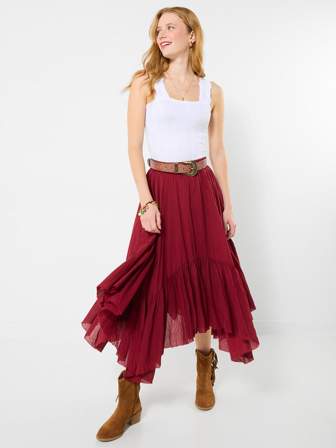 joe-browns-cali-hanky-hem-skirt-redfront