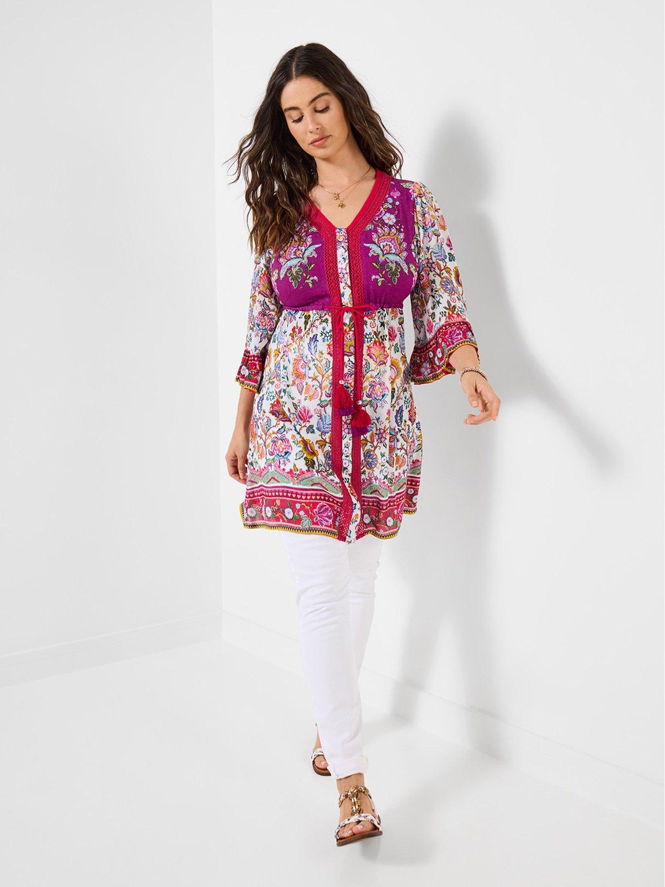 Image 3 of 6 of Joe Browns Ultimate Boho Tunic Dress - White