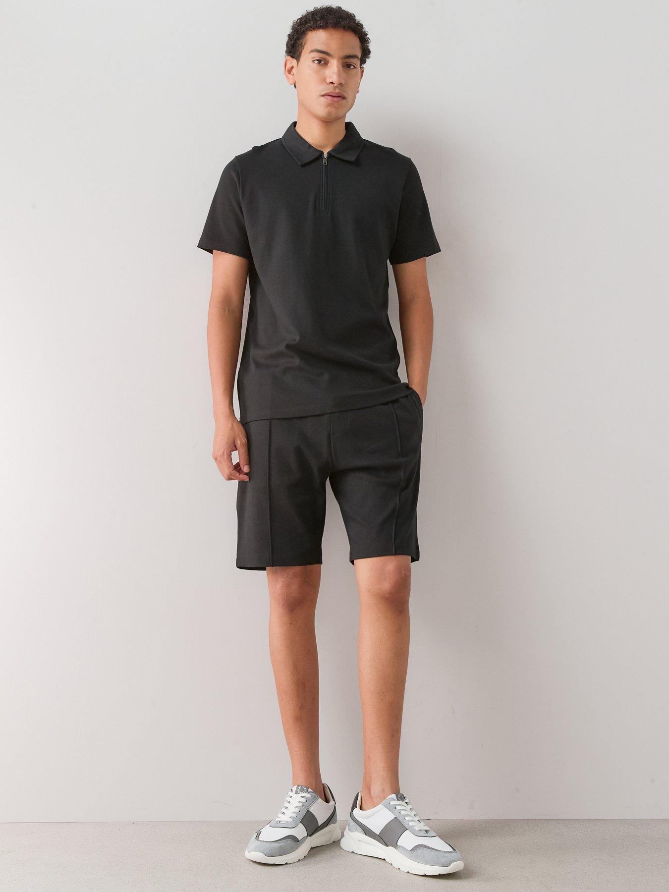 Image 3 of 7 of The Very Collection Pure Cotton Interlock Polo &amp; Shorts Set - Black