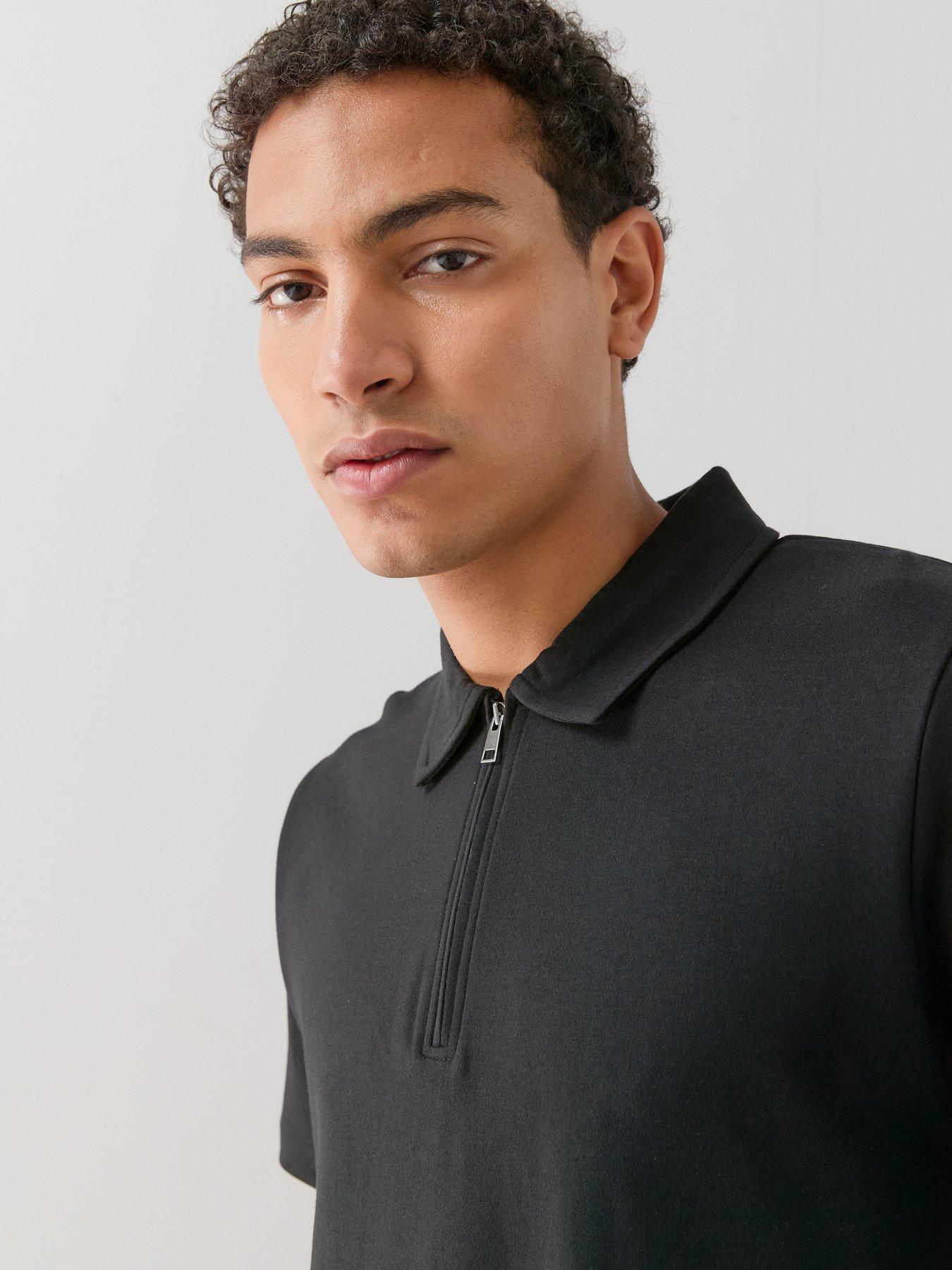 Image 5 of 7 of The Very Collection Pure Cotton Interlock Polo &amp; Shorts Set - Black