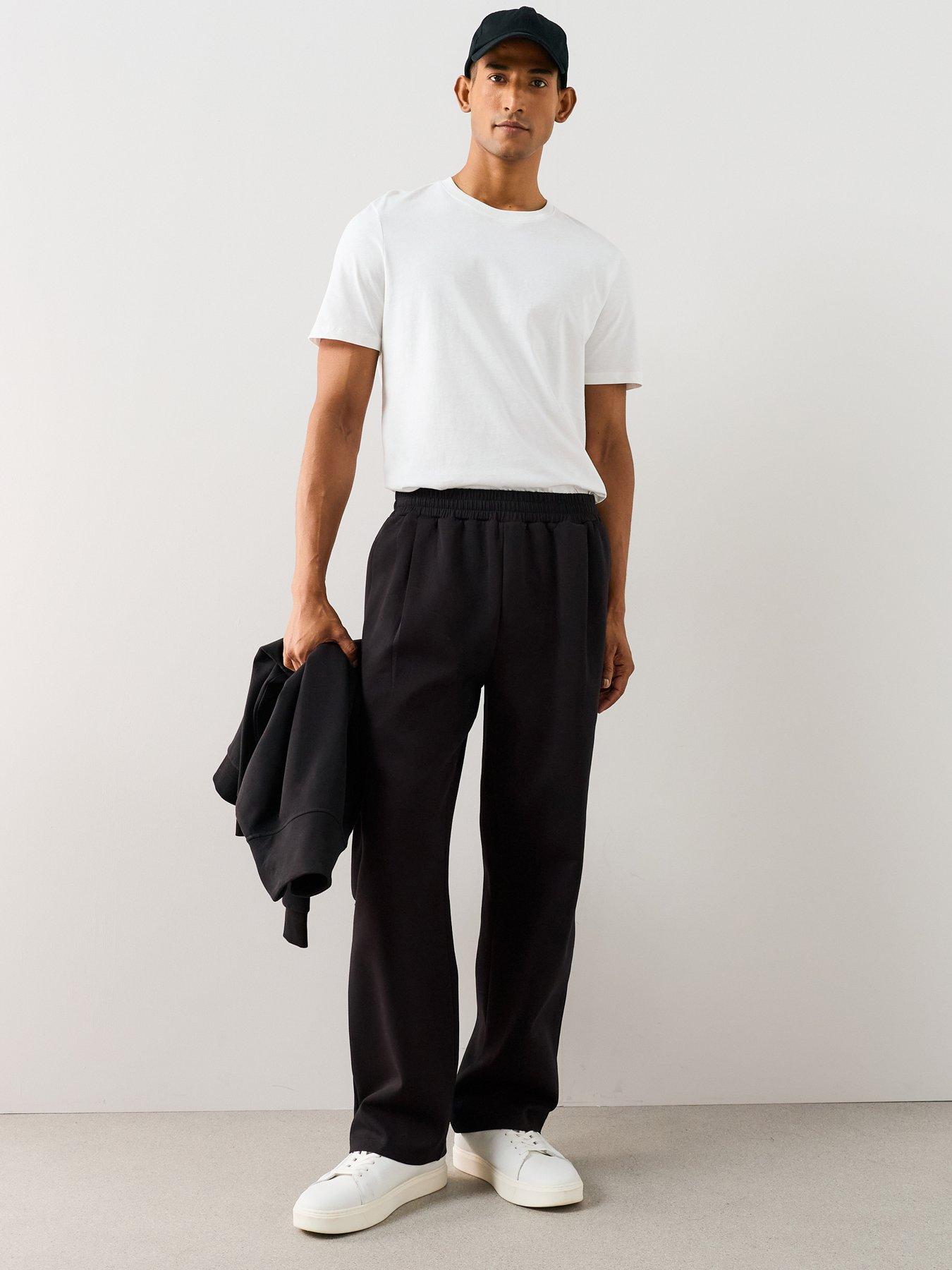 The Very Collection Cotton Rich Straight Leg Joggers - Black