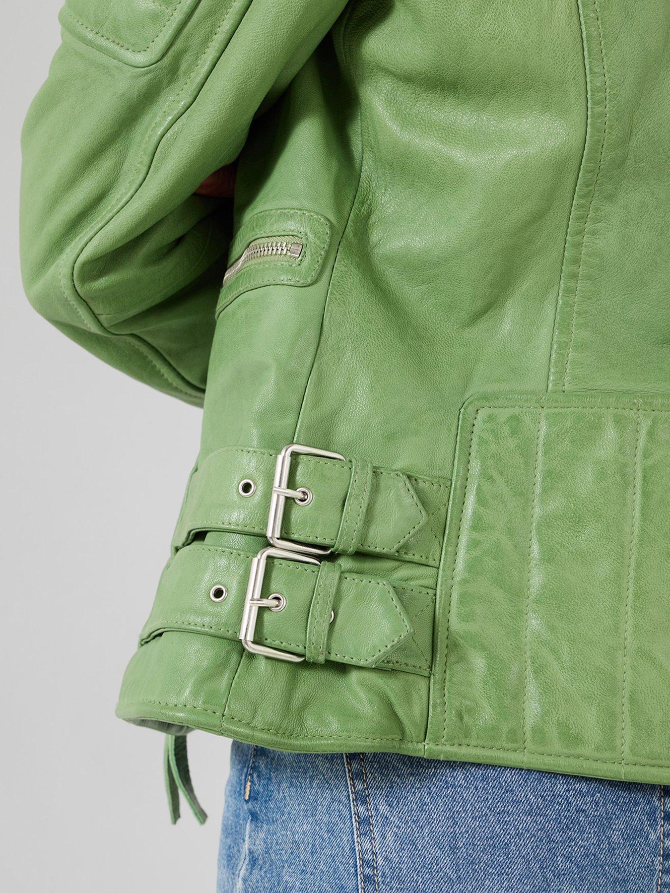 joe-browns-ruby-blue-leather-collared-biker-jacketoutfit