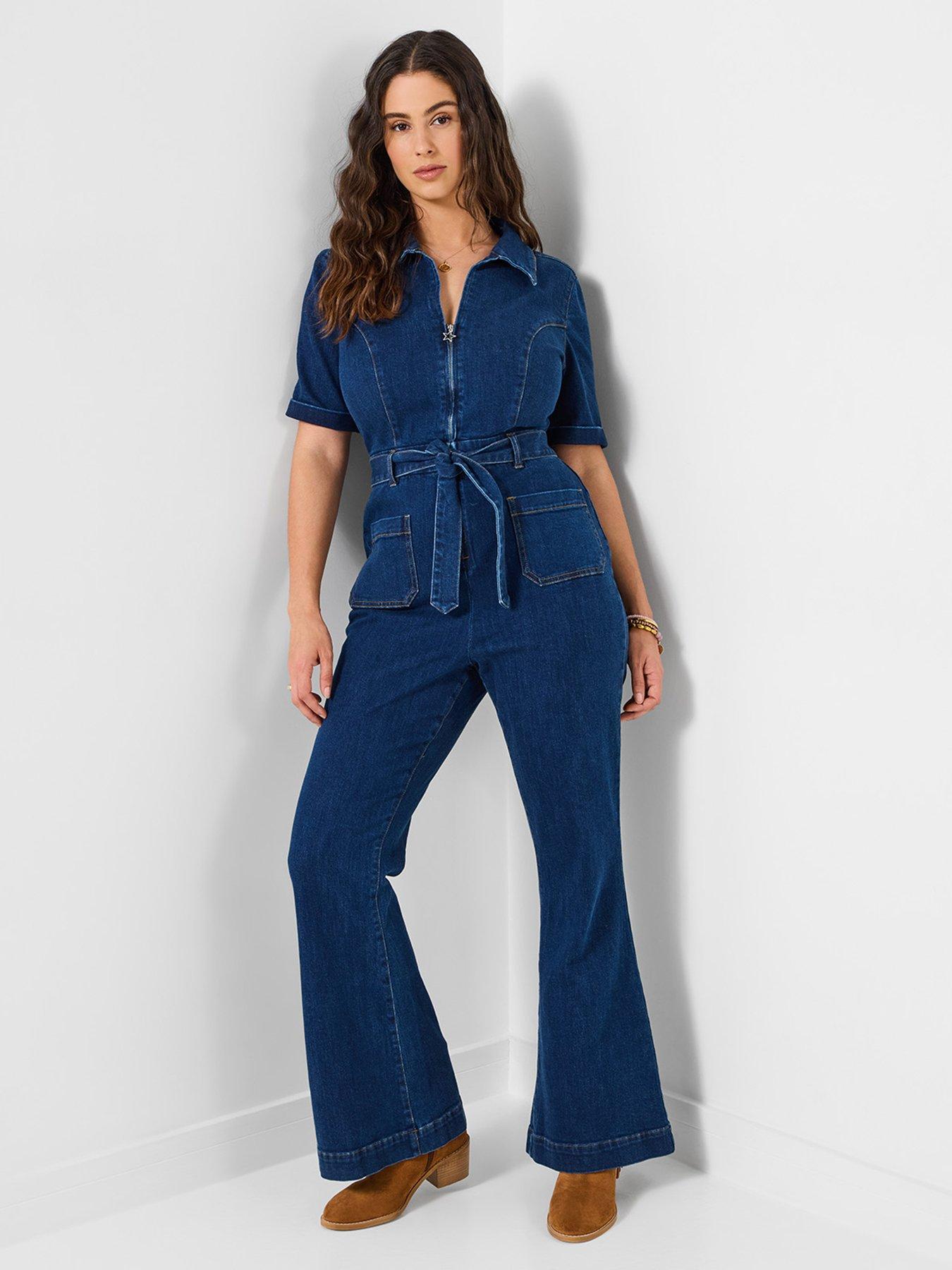 Joe Browns Suki Stretch Denim Jumpsuit - Blue