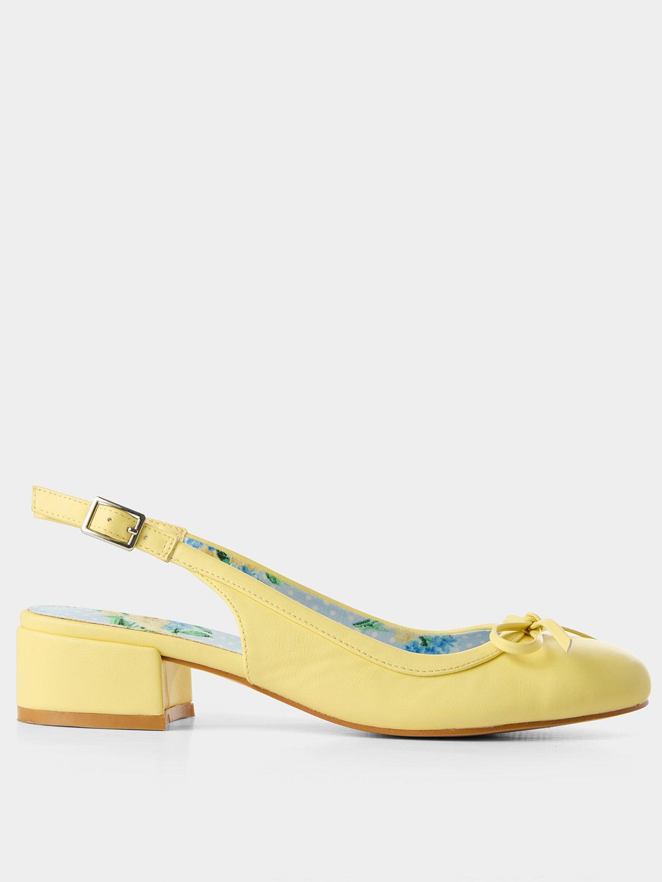 Image 1 of 5 of Joe Browns Romy Vintage Sling Back Shoes - Yellow