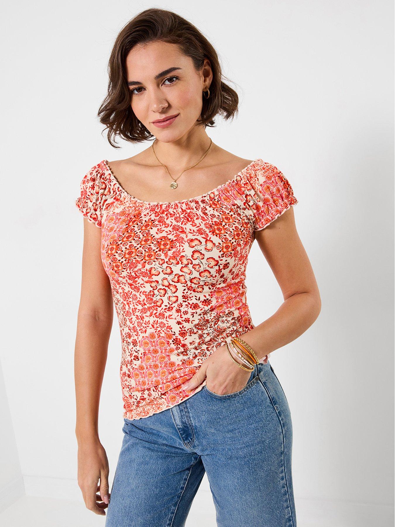 Joe Browns Summer Days Printed Boho Top - Orange