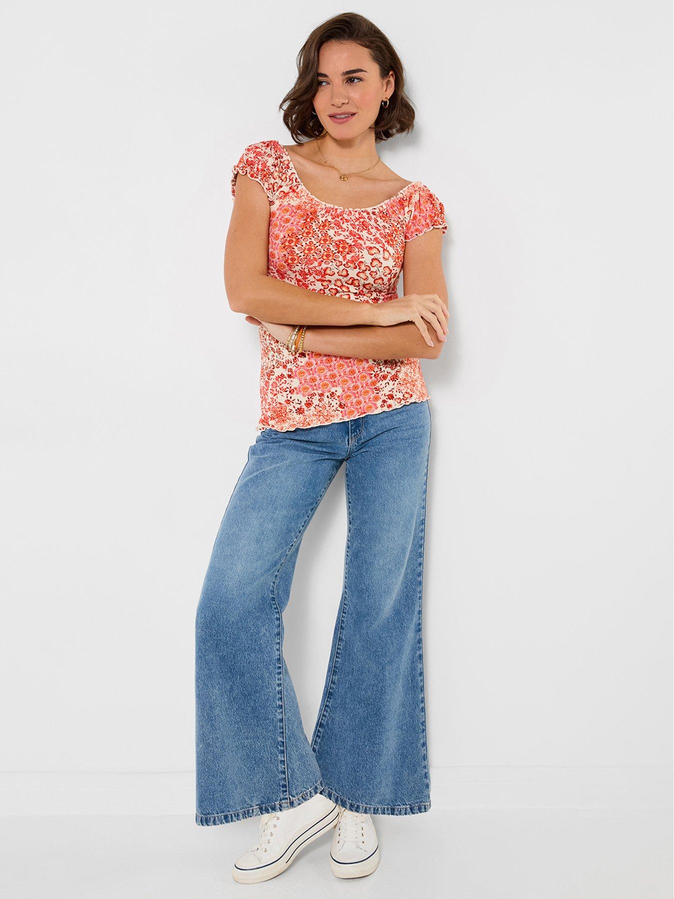 Image 3 of 5 of Joe Browns Summer Days Printed Boho Top - Orange