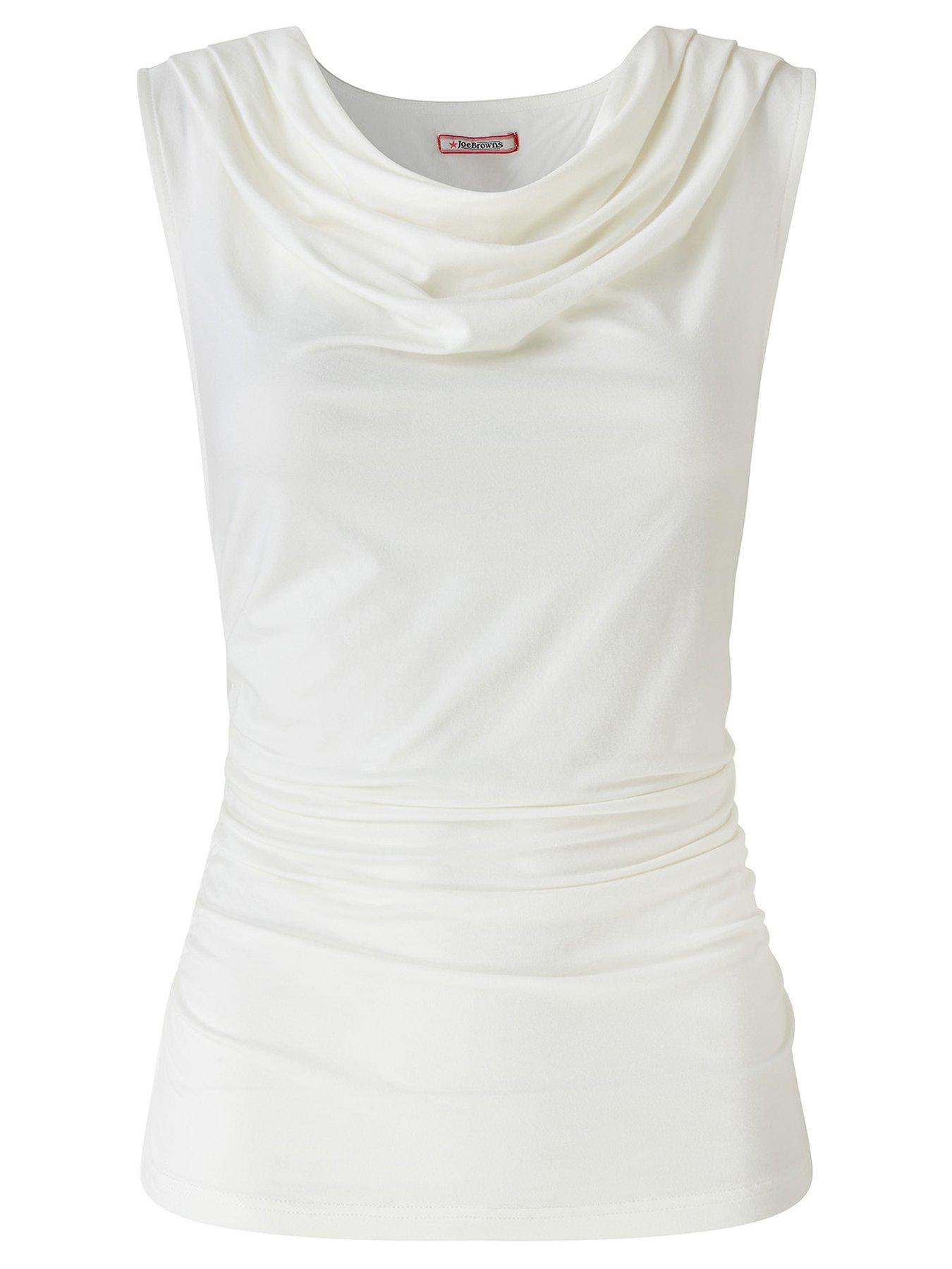 Image 5 of 5 of Joe Browns Sophia Jersey Cowl Neck Top - White