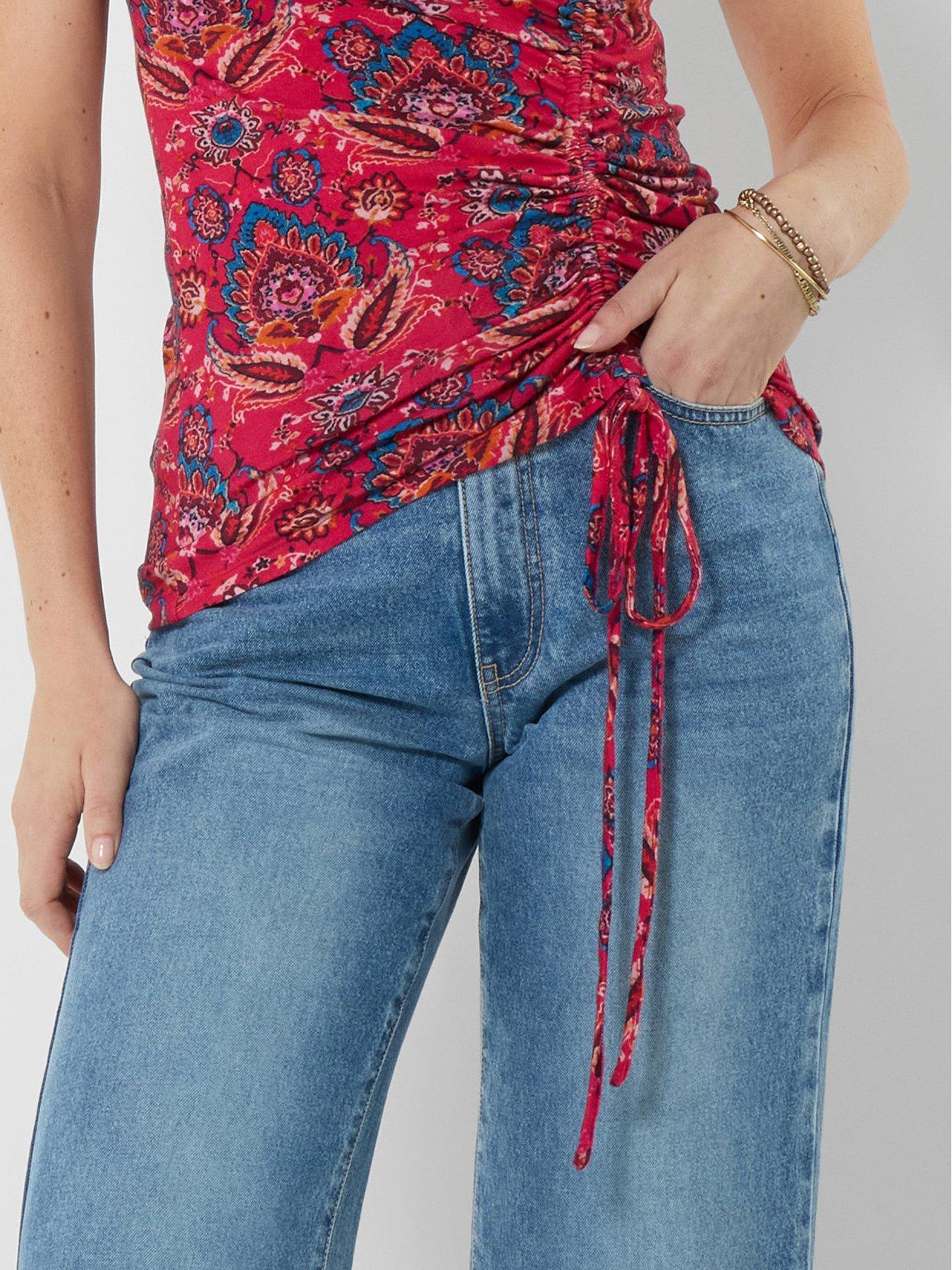 Image 4 of 5 of Joe Browns Summer Spice Ruched Side Jersey Top - Red