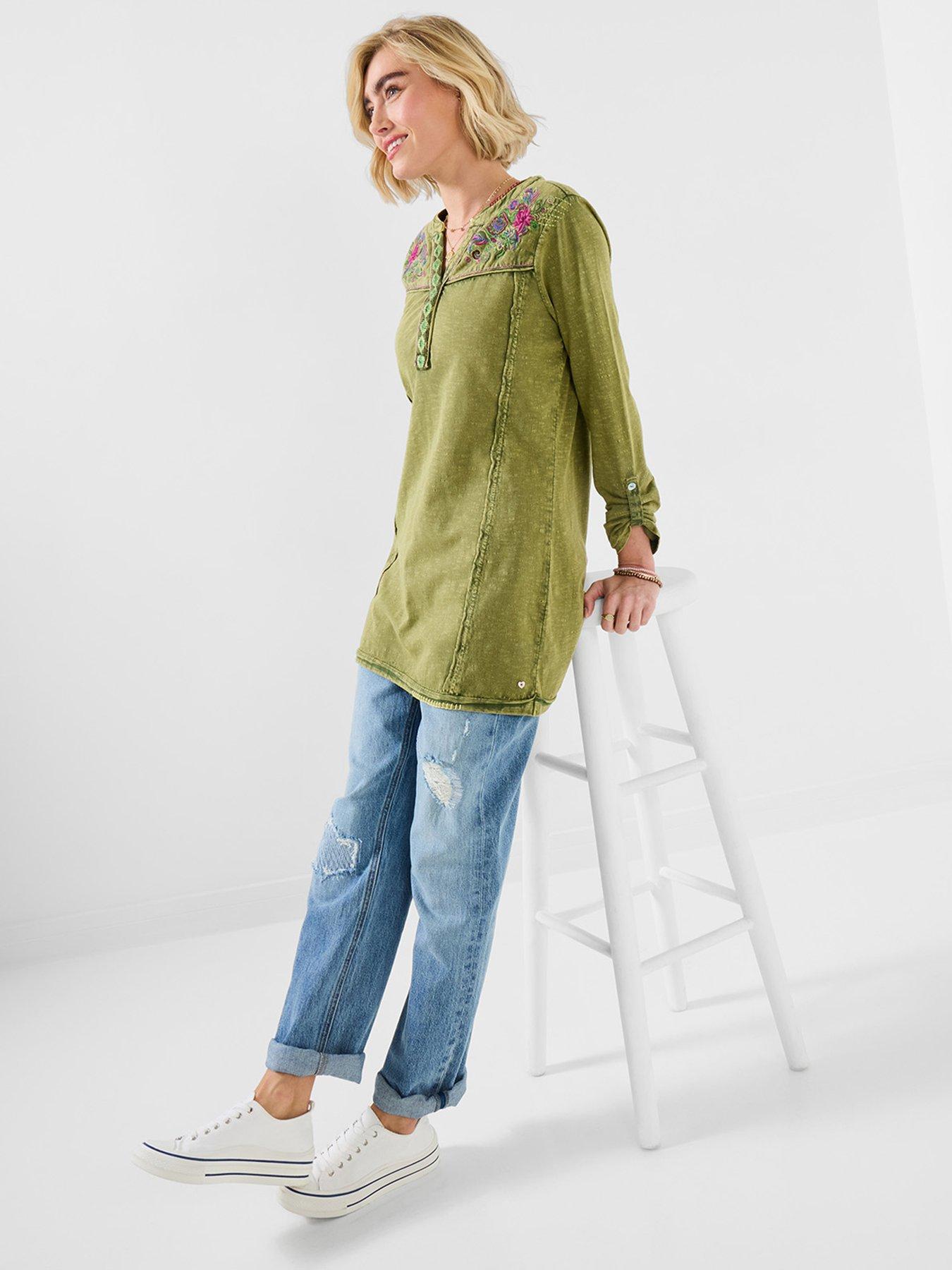 Joe Browns Boho Embroidered Jersey Tunic Top