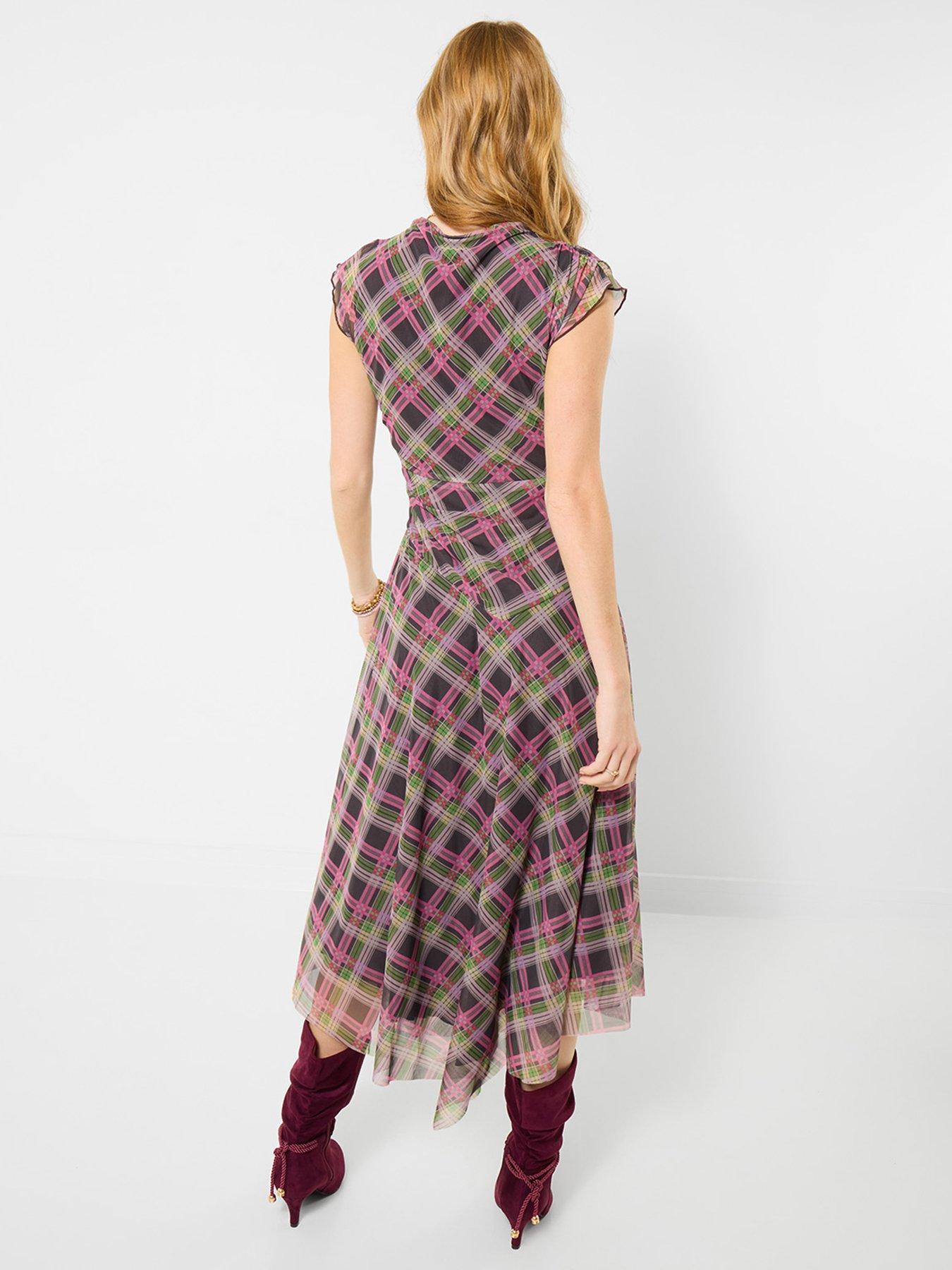 joe-browns-marcie-check-mesh-dress-greenstillFront