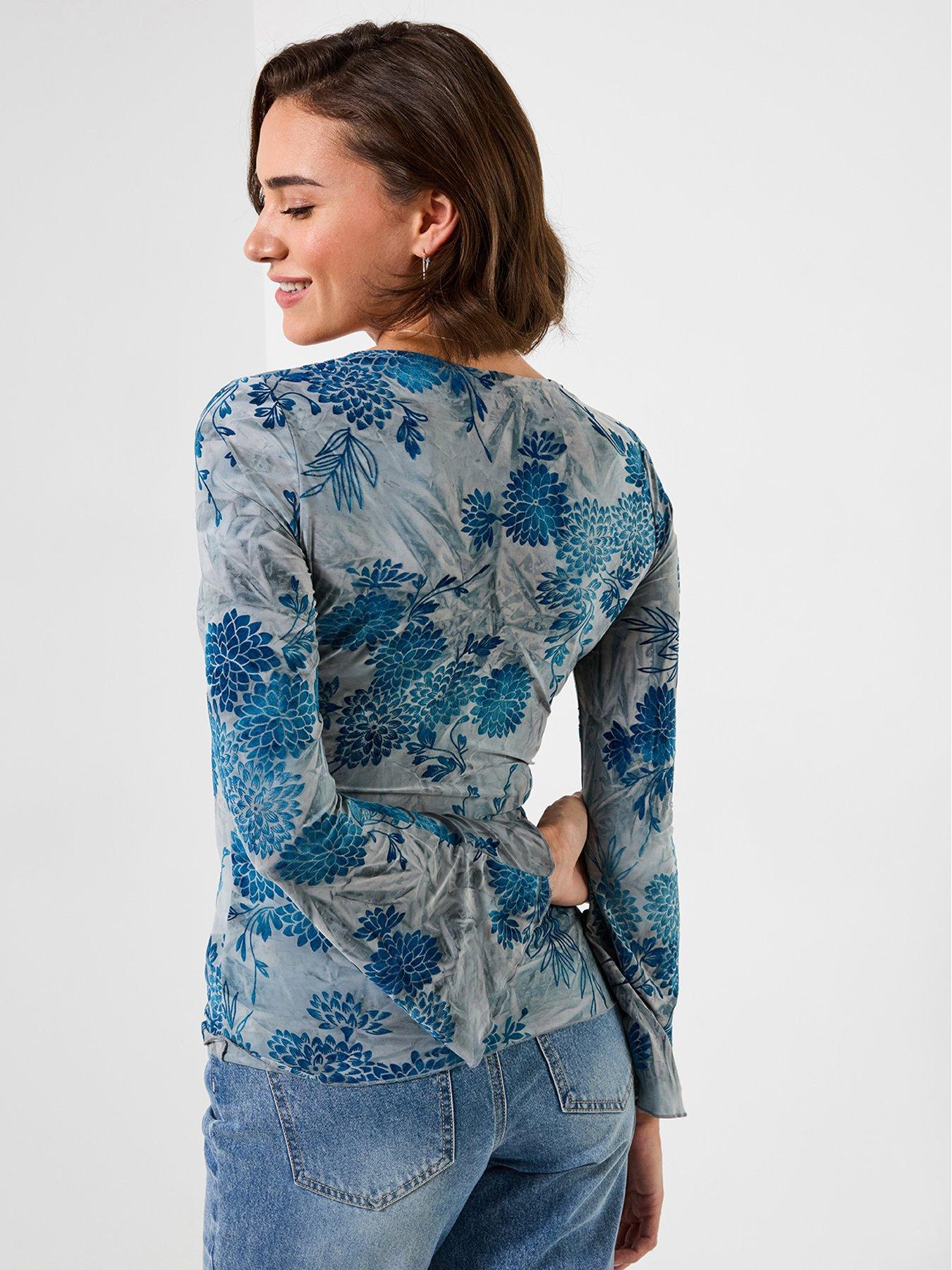 joe-browns-beach-boutique-tie-front-flocked-top-bluestillFront