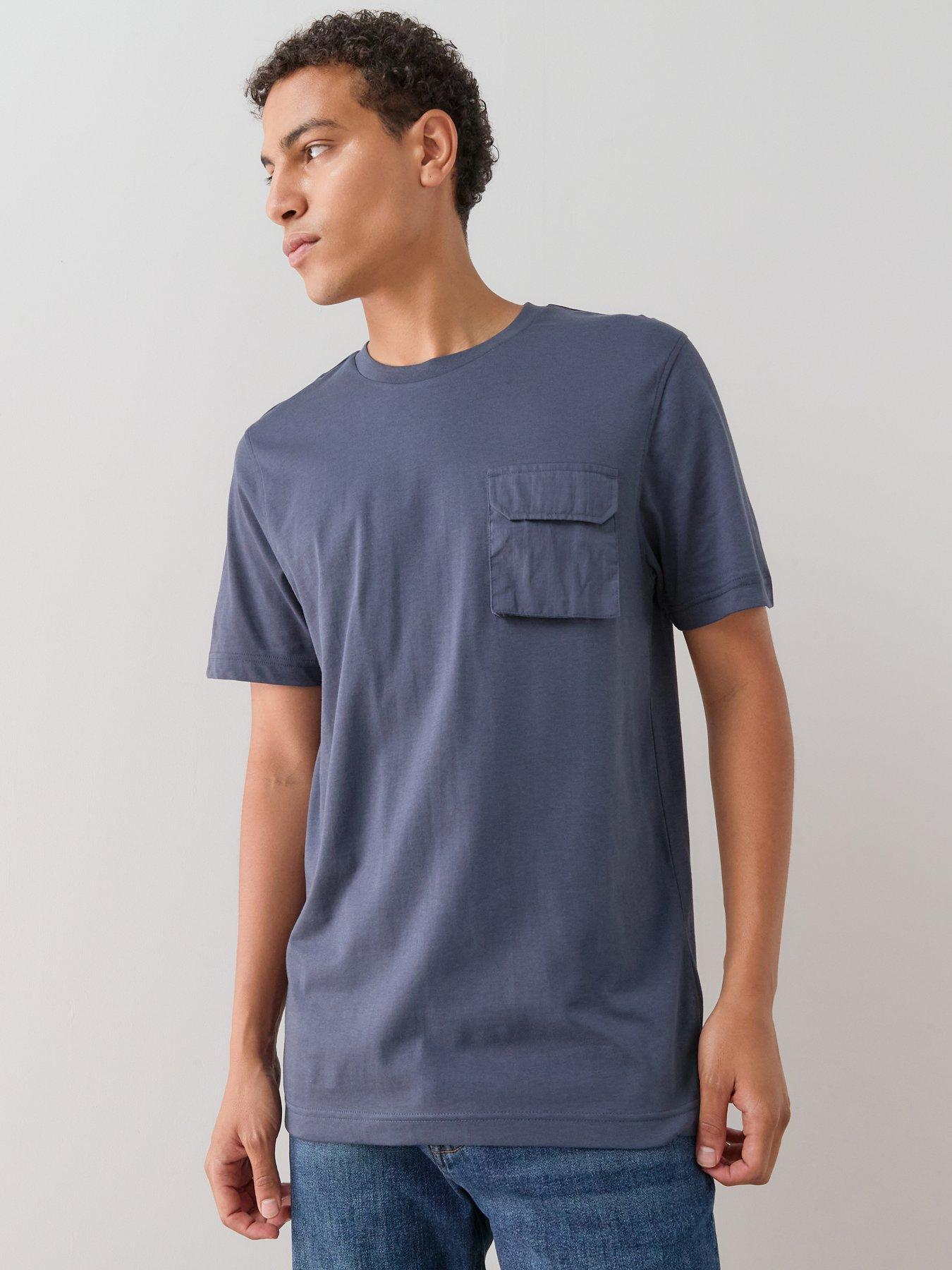 Image 1 of 7 of The Very Collection Front Pocket Tech T-Shirt - Navy