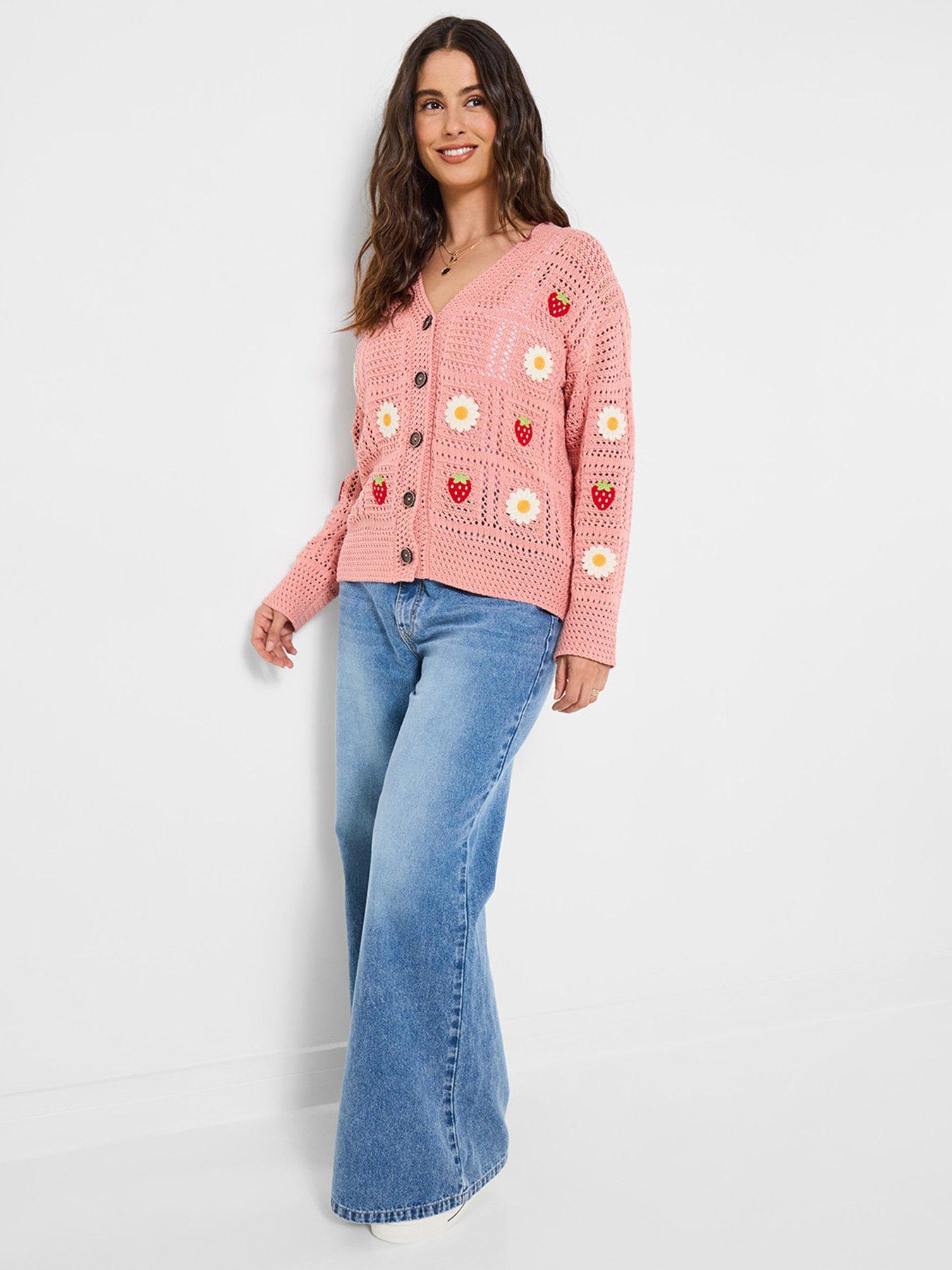 Image 3 of 5 of Joe Browns Emilia Embroidered Cardigan - Pink