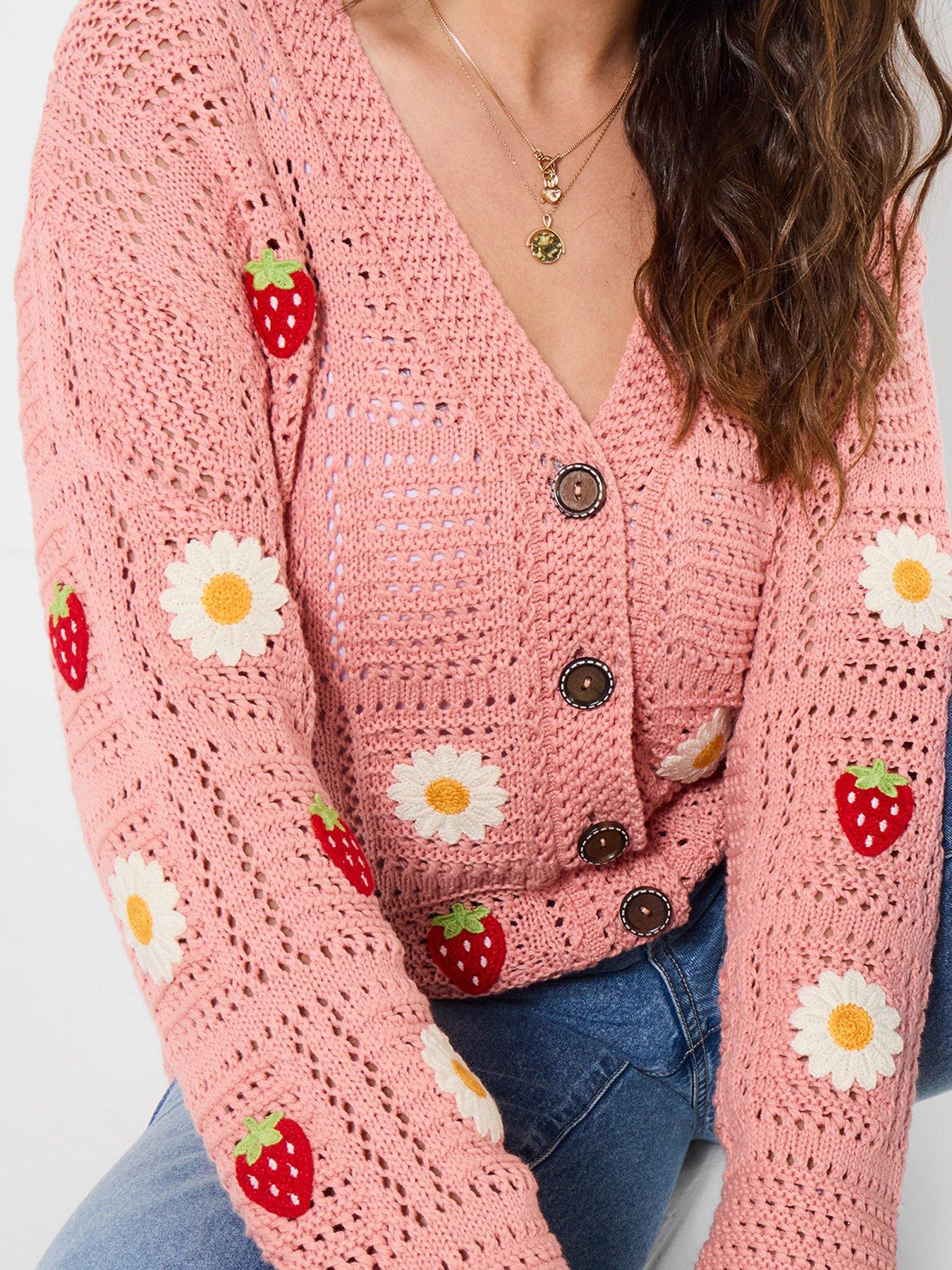 Image 4 of 5 of Joe Browns Emilia Embroidered Cardigan - Pink