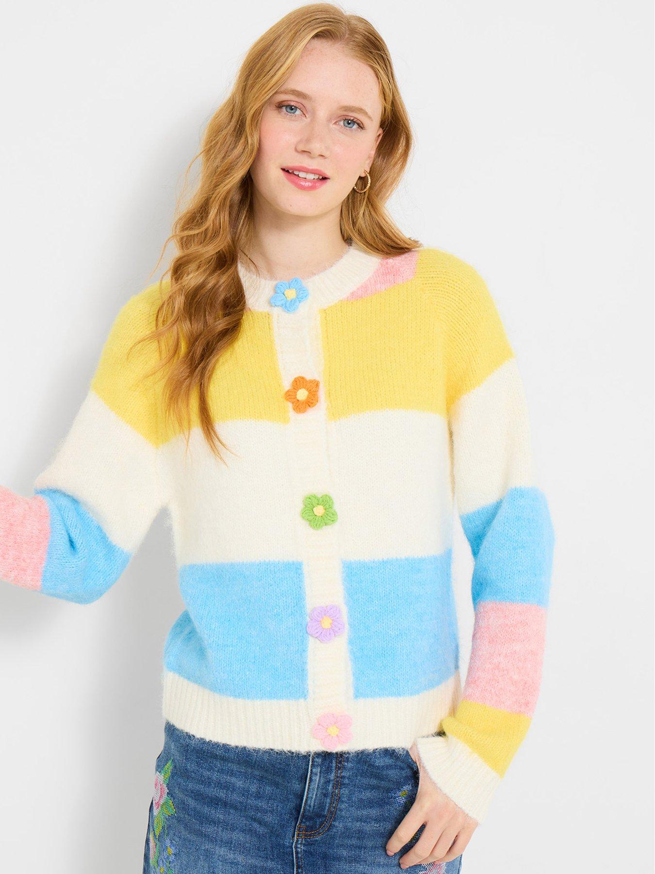 joe-browns-lola-flower-button-stripe-cardigan-multifront