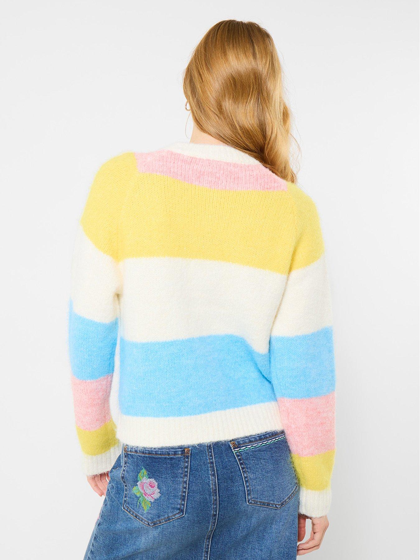 Image 2 of 5 of Joe Browns Lola Flower Button Stripe Cardigan - Multi