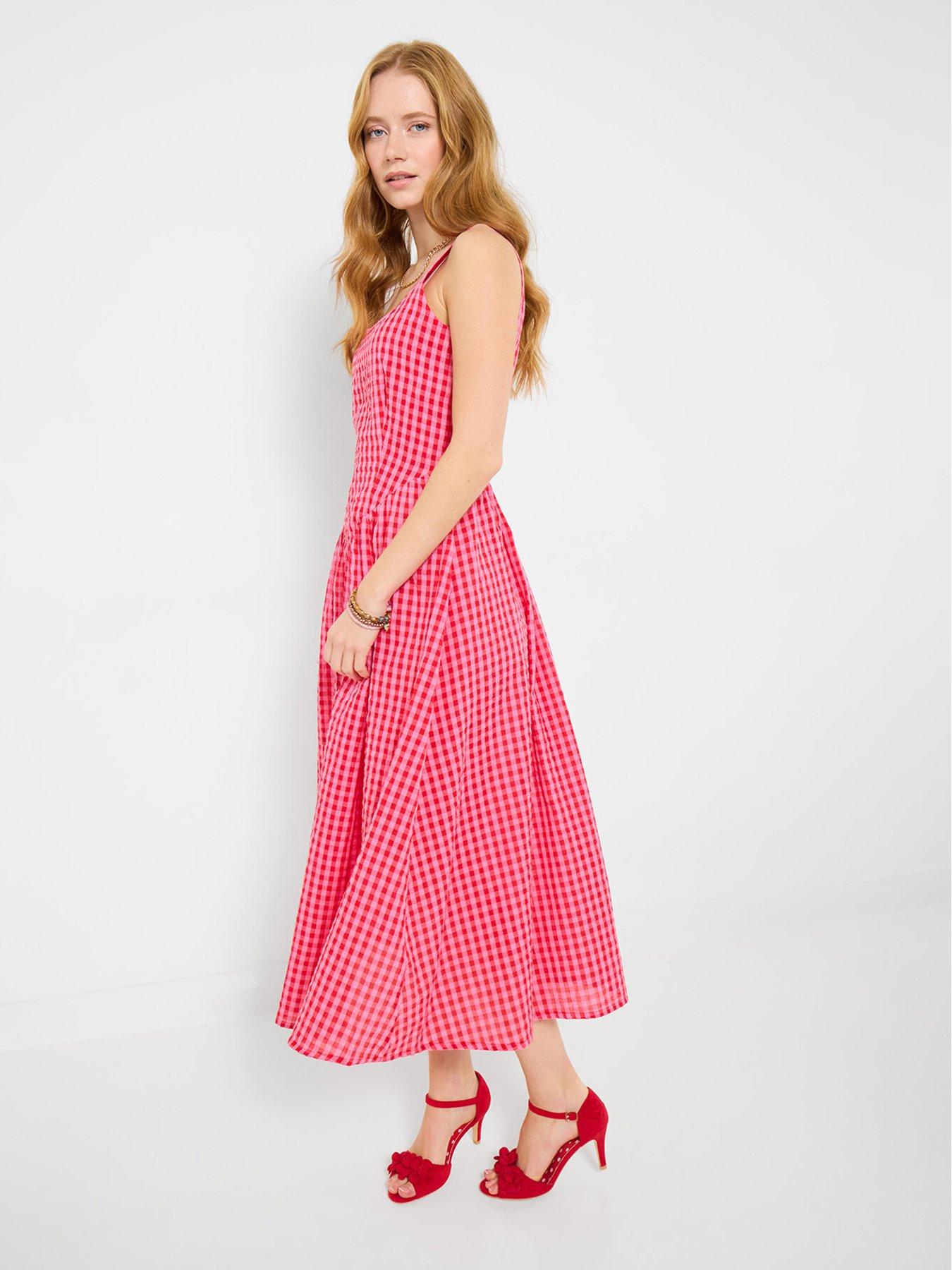 joe-browns-gigi-gingham-cotton-dress-redoutfit