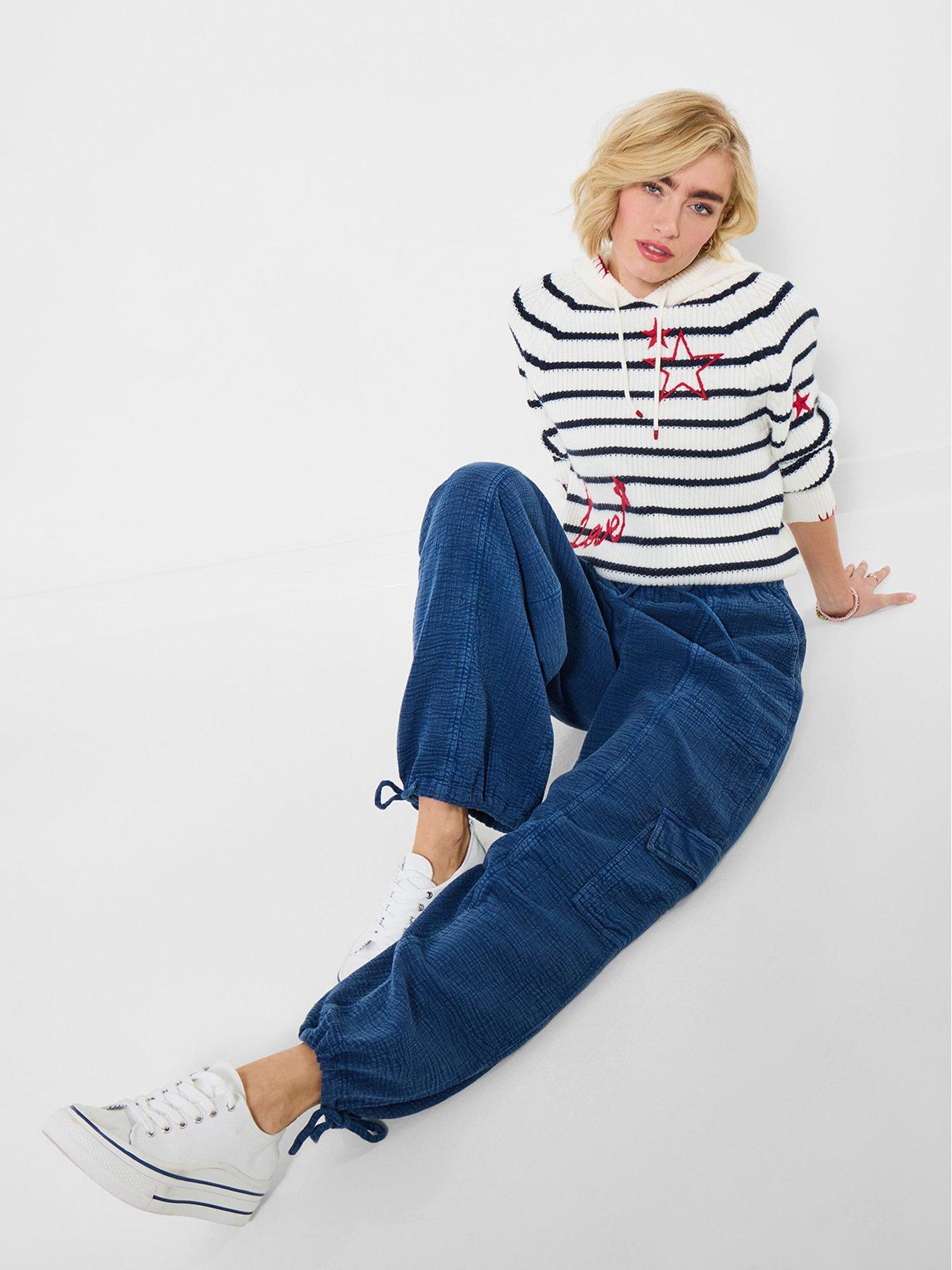 Joe Browns Olivia Adjustable Wide Leg Trouser - Navy