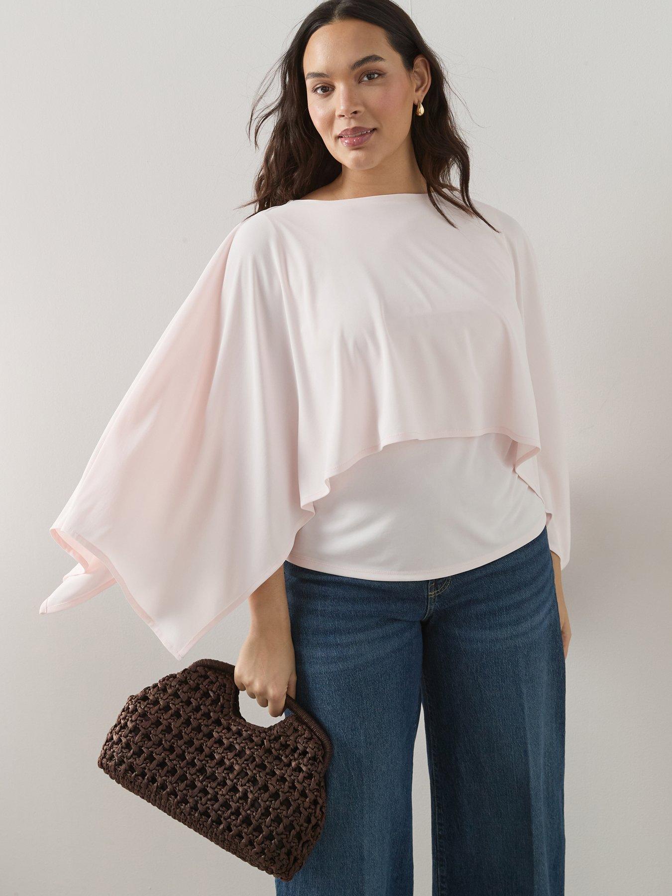 Image 1 of 6 of The Very Collection Curve Curve Cape Stretch Top