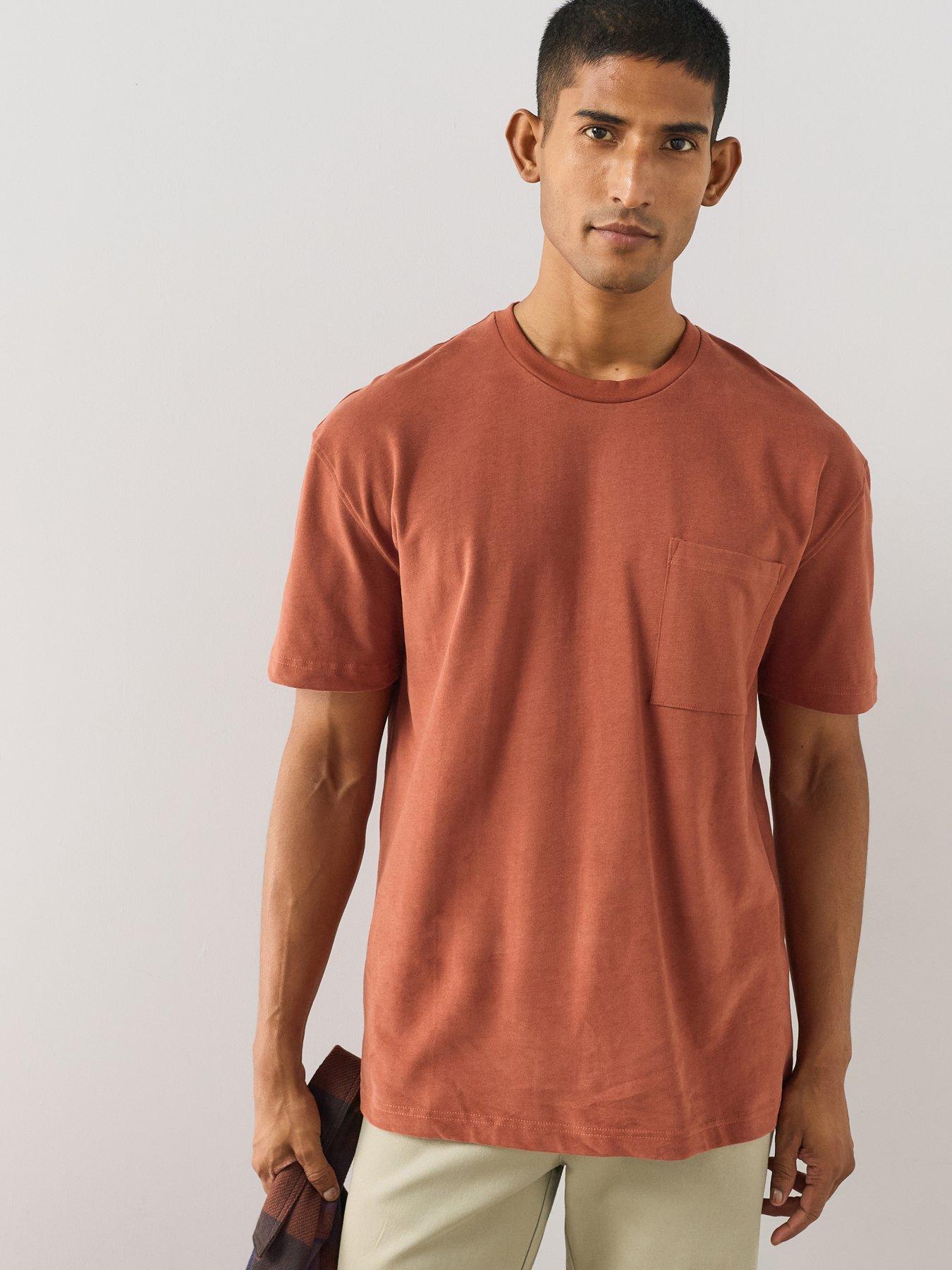 The Very Collection Men's Premium Relaxed Fit T-Shirt - Rust