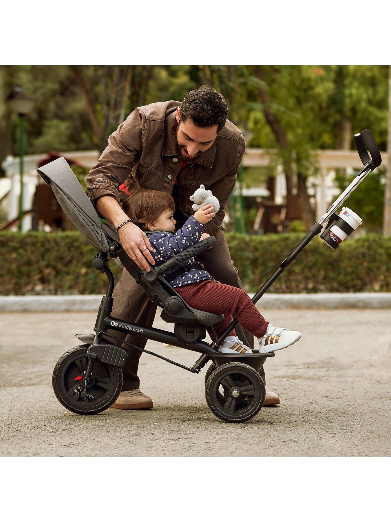 Image 2 of 8 of Kinderkraft Aston 2 Plus Tricycle - Malachite Grey