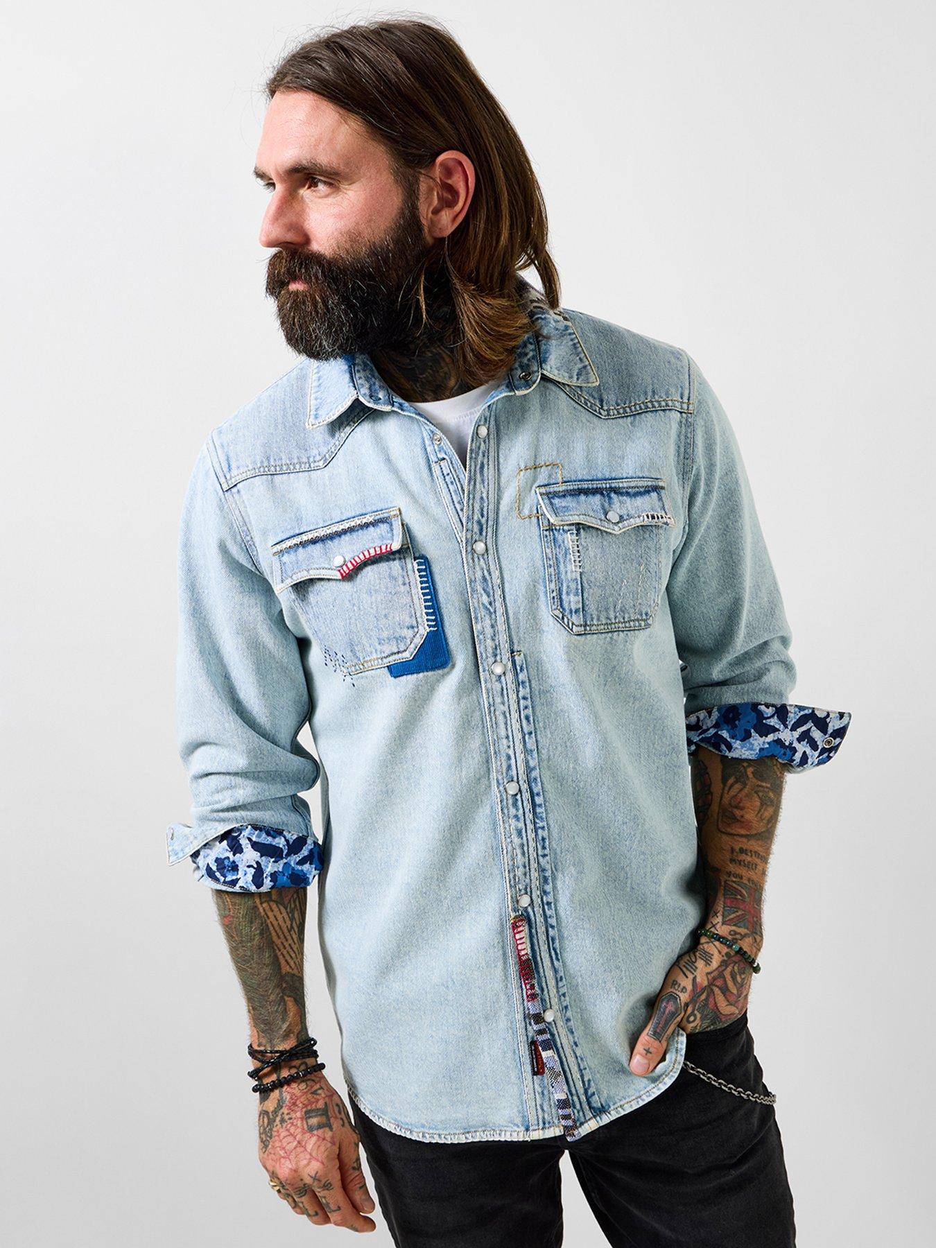 Image 1 of 6 of Joe Browns Joe Browns Customised Long Sleeve Denim Shirt