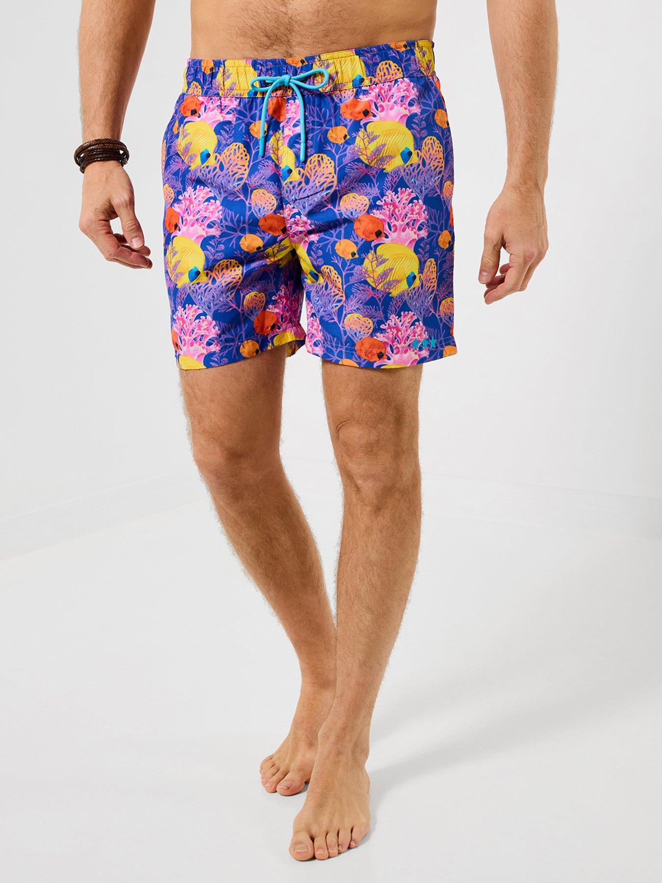 Image 1 of 6 of Joe Browns Reef Riders Swim Shorts - Purple/Multi