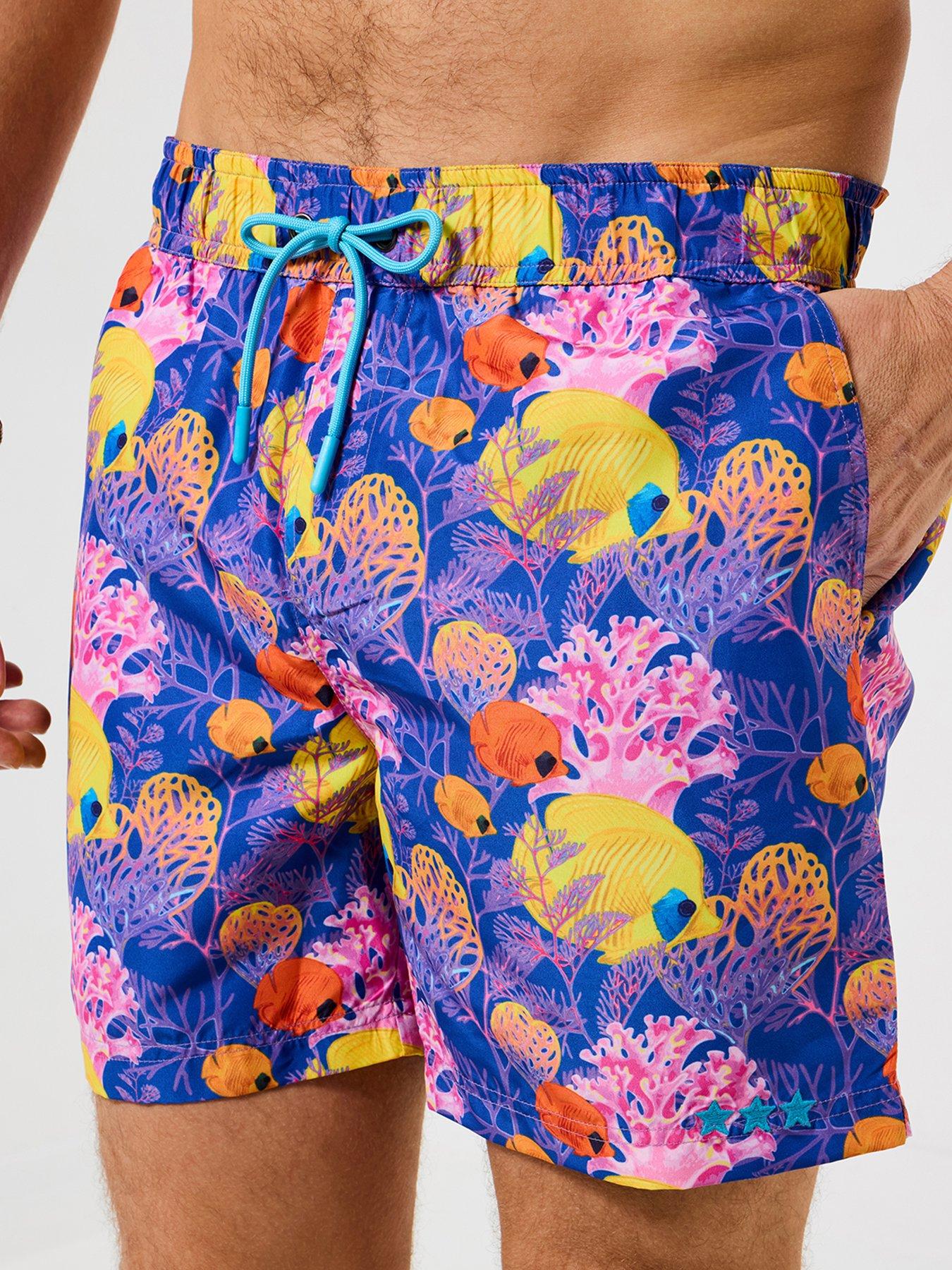 Image 4 of 6 of Joe Browns Reef Riders Swim Shorts - Purple/Multi