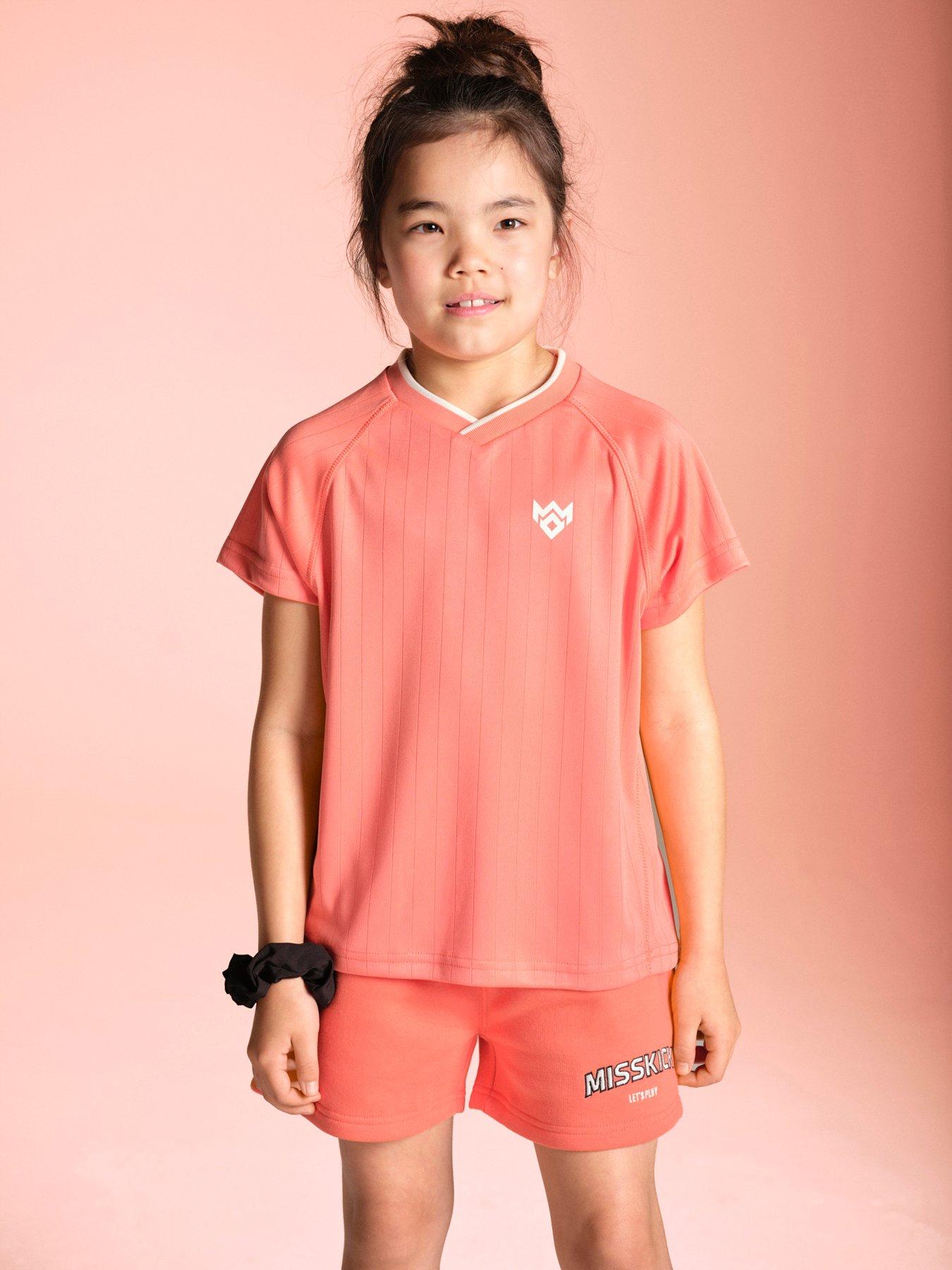 Image 1 of 5 of Miss Kick Girls Football Isobelle T-Shirt - Pink