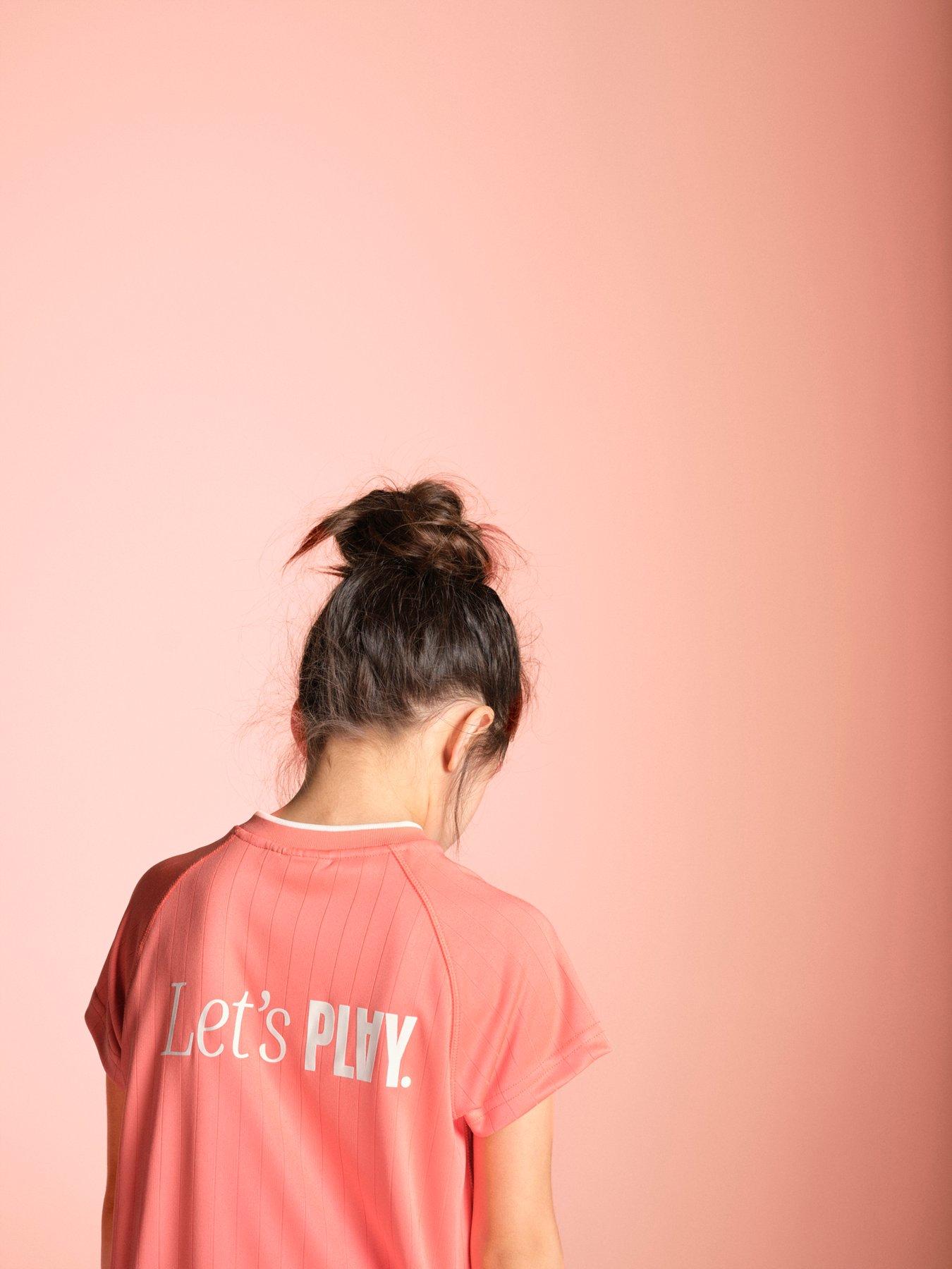 Image 5 of 5 of Miss Kick Girls Football Isobelle T-Shirt - Pink