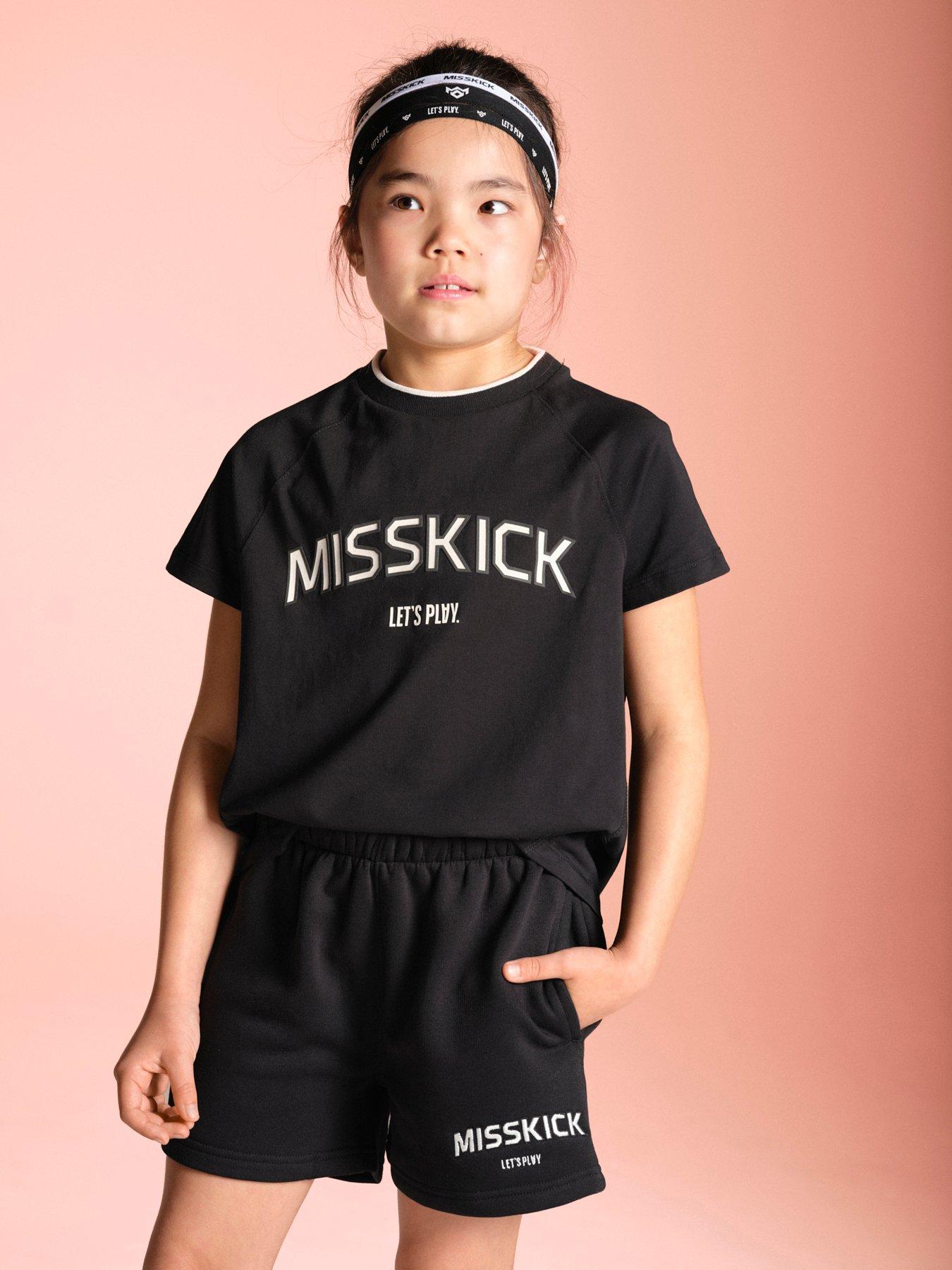 Miss Kick Girls Football Courtney T-Shirt - Black