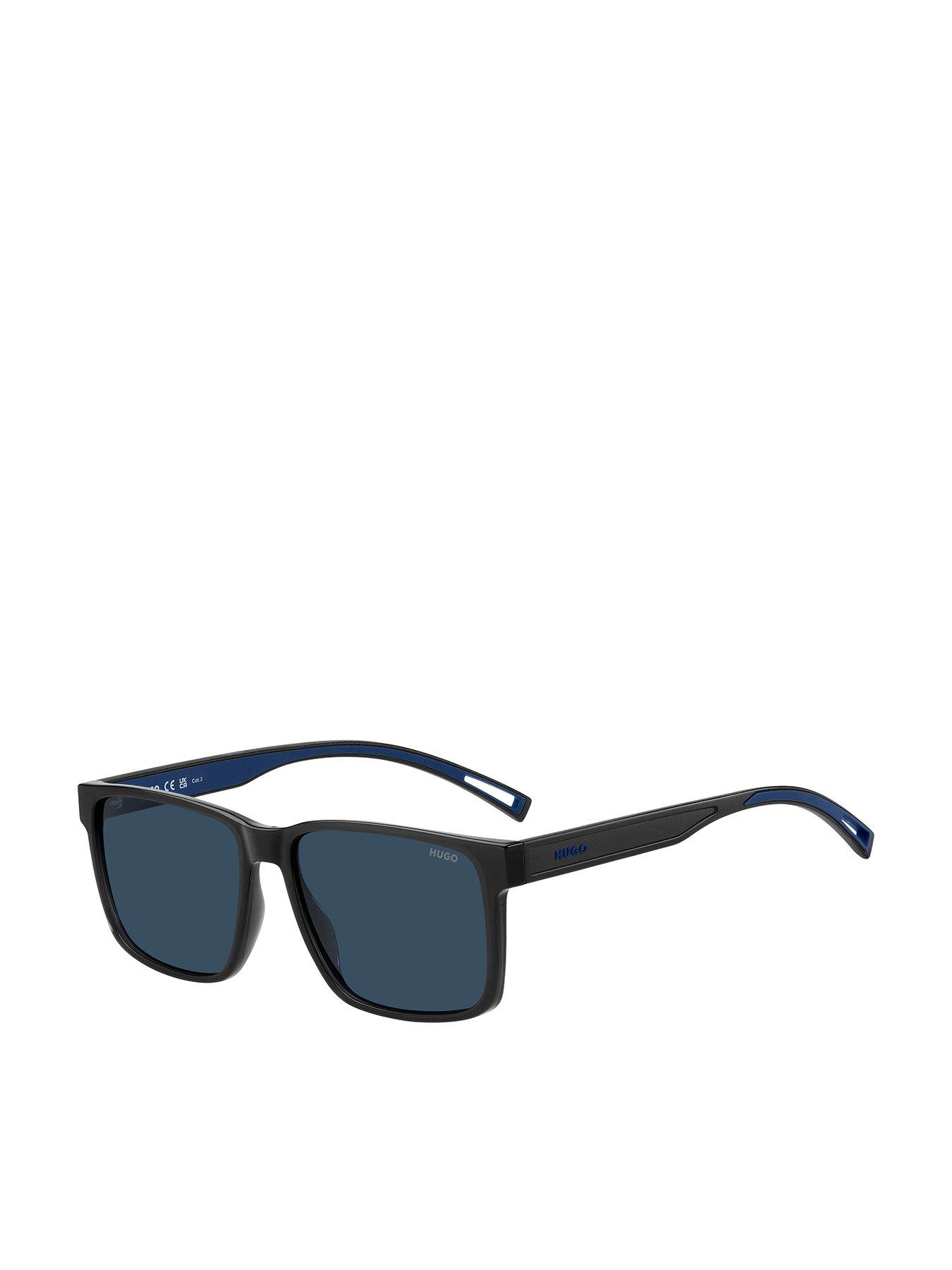 Image 1 of 5 of HUGO Rectangular Sunglasses- Grey/Blue
