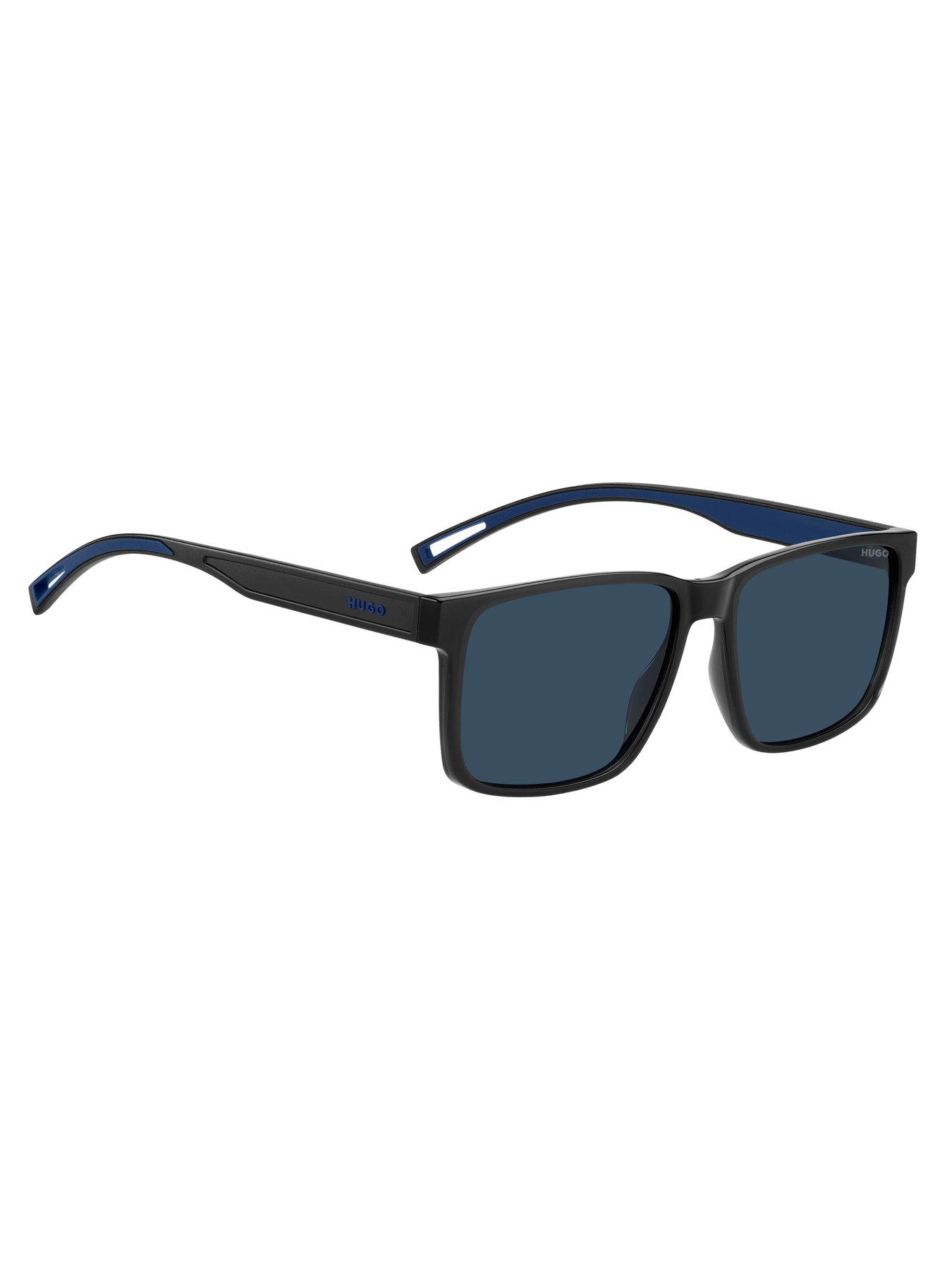 Image 2 of 5 of HUGO Rectangular Sunglasses- Grey/Blue