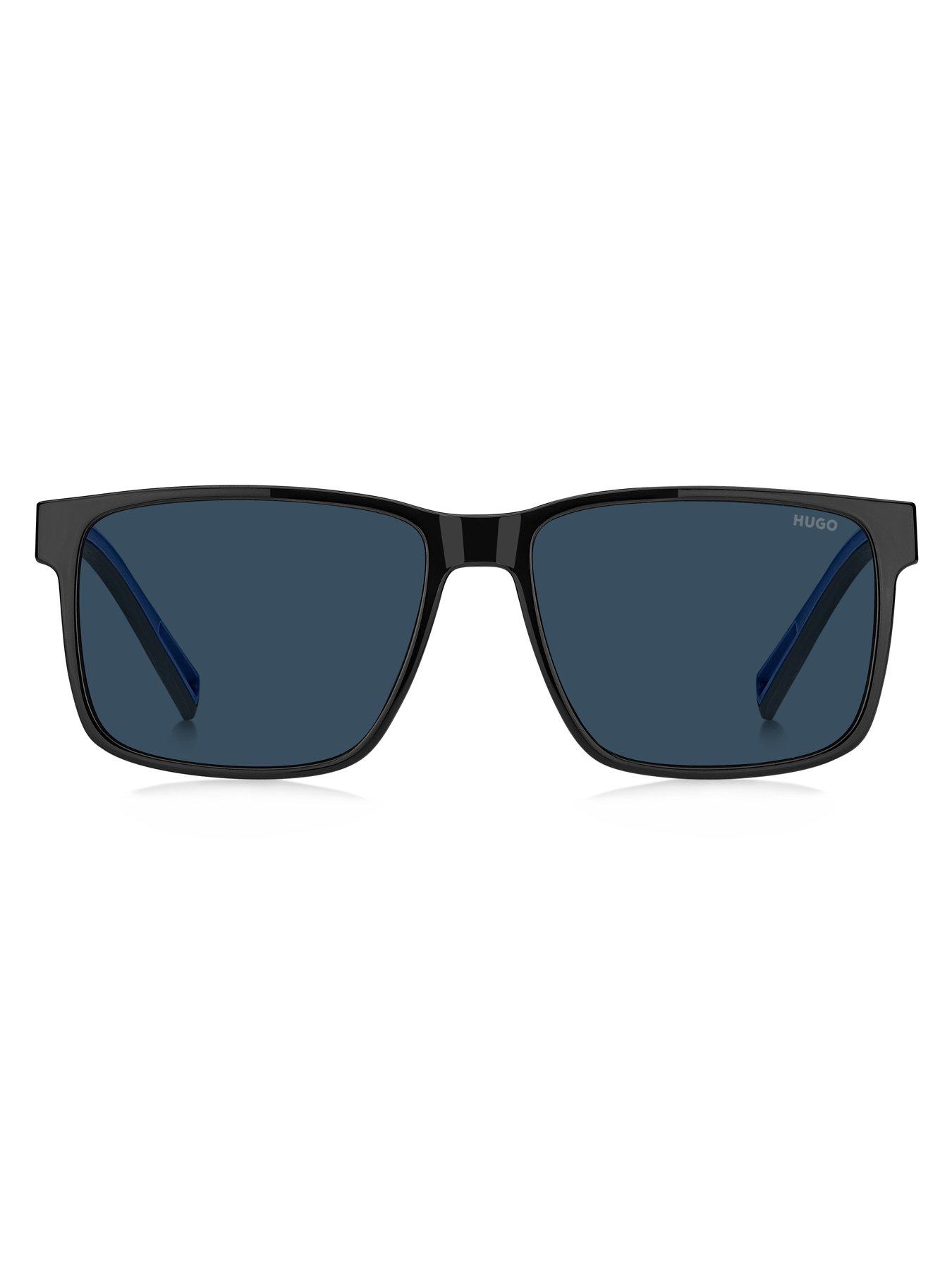 Image 3 of 5 of HUGO Rectangular Sunglasses- Grey/Blue