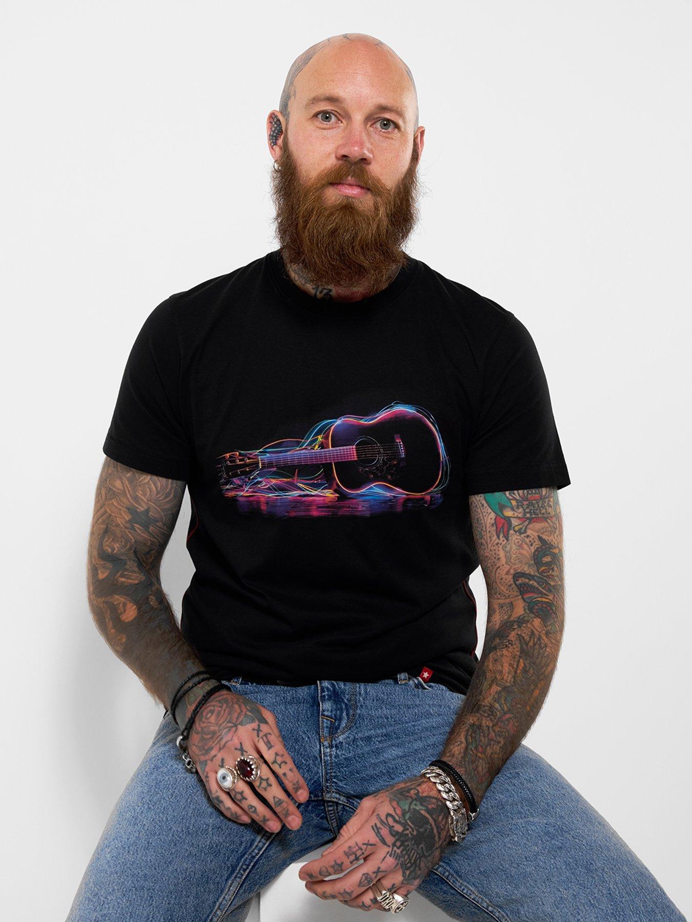 Joe Browns Joe Browns Neon Lights Guitar T-Shirt - Black