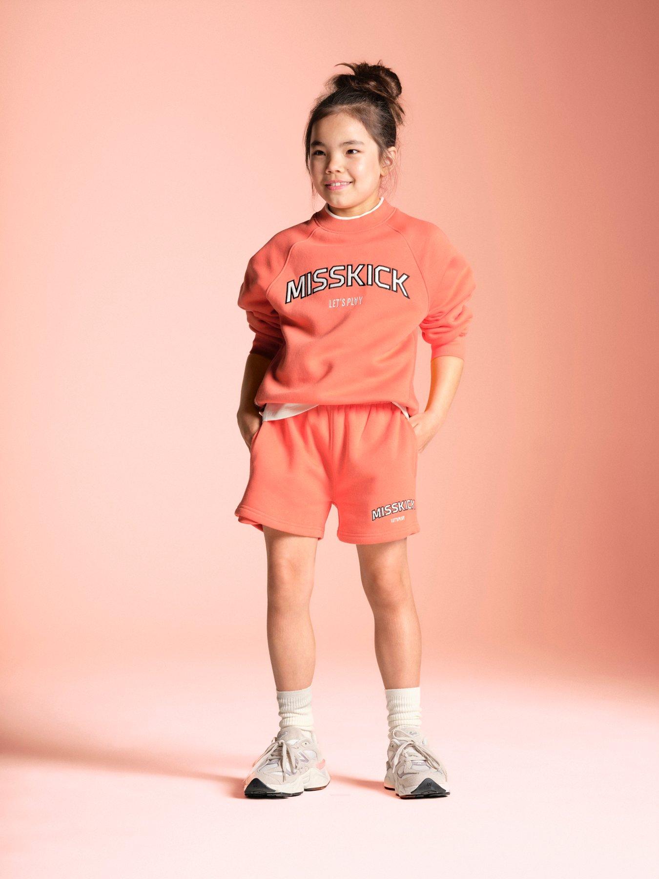 Image 4 of 7 of Miss Kick Girls Football Lily Sweatshirt - Pink