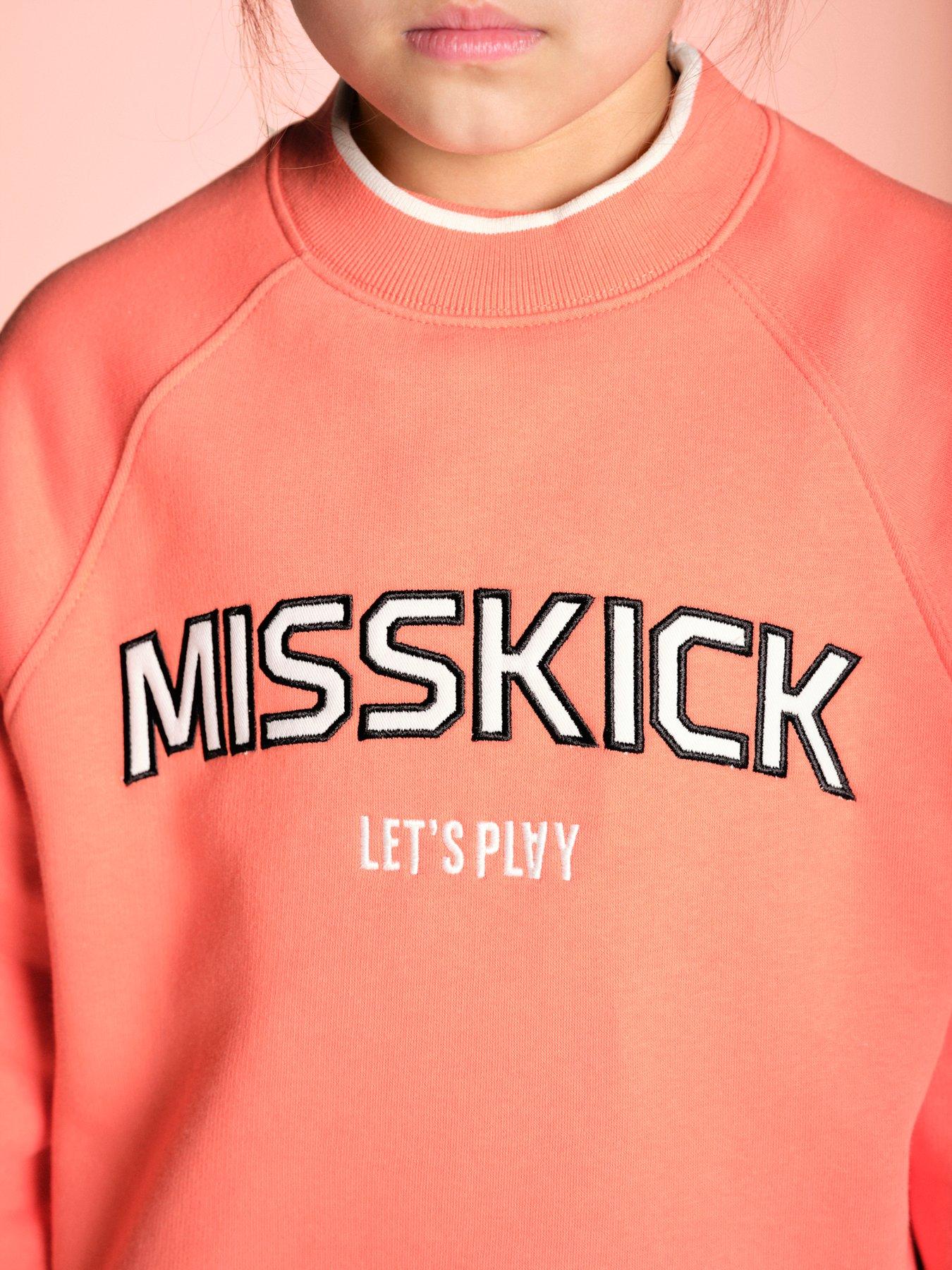 Image 7 of 7 of Miss Kick Girls Football Lily Sweatshirt - Pink