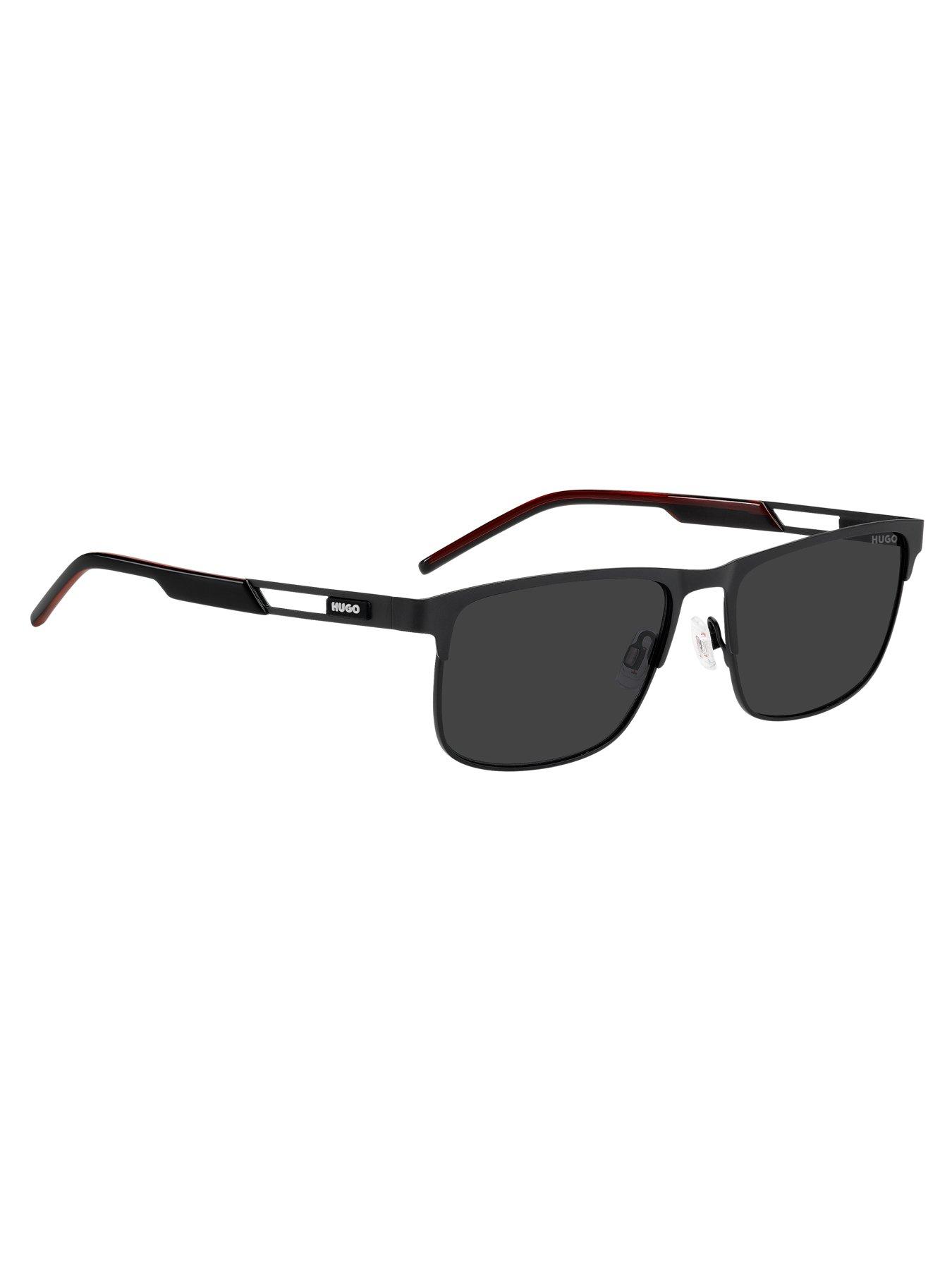 Image 2 of 4 of HUGO Rectangular Sunglasses- Matte Black