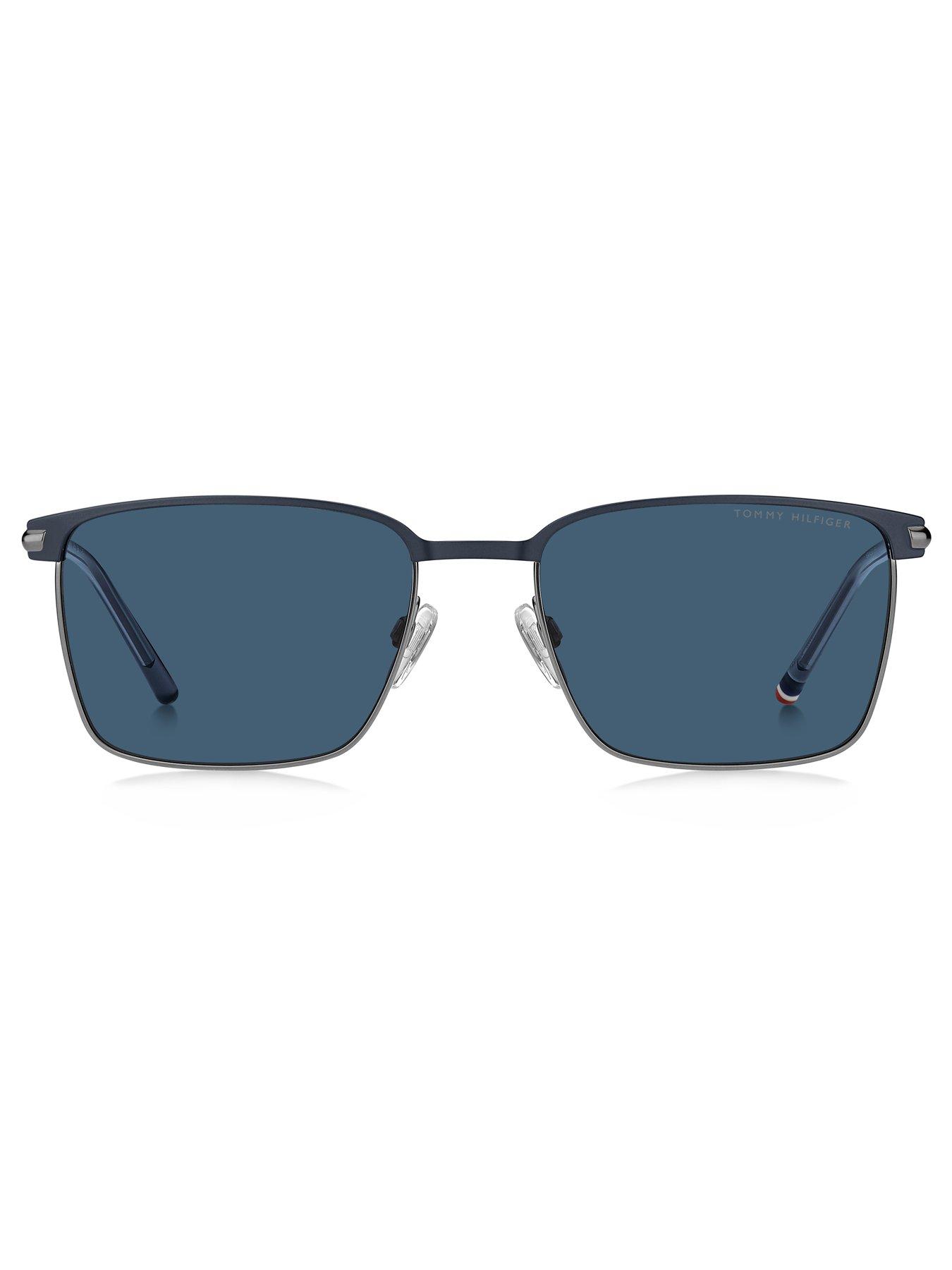 tommy-hilfiger-square-sunglasses-blueoutfit