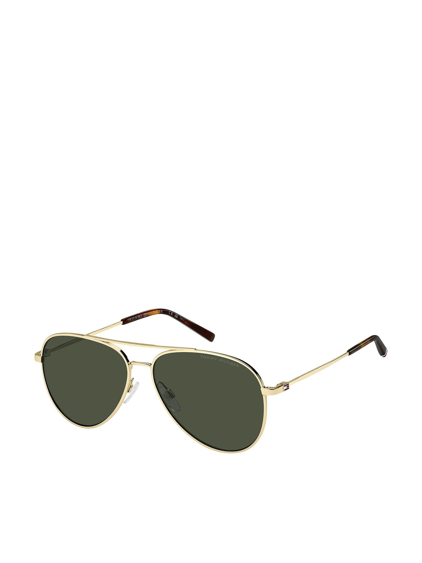 Image 1 of 5 of Tommy Hilfiger Classic Pilot Sunglasses - Gold