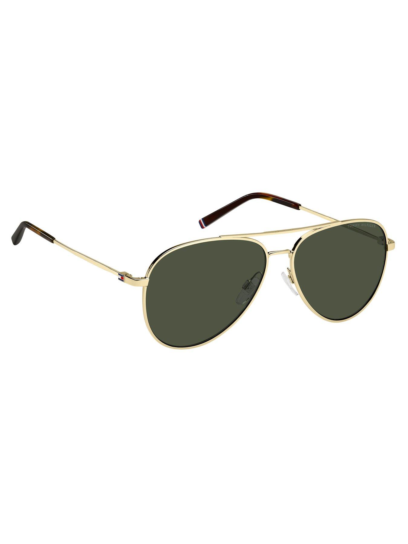 Image 2 of 5 of Tommy Hilfiger Classic Pilot Sunglasses - Gold
