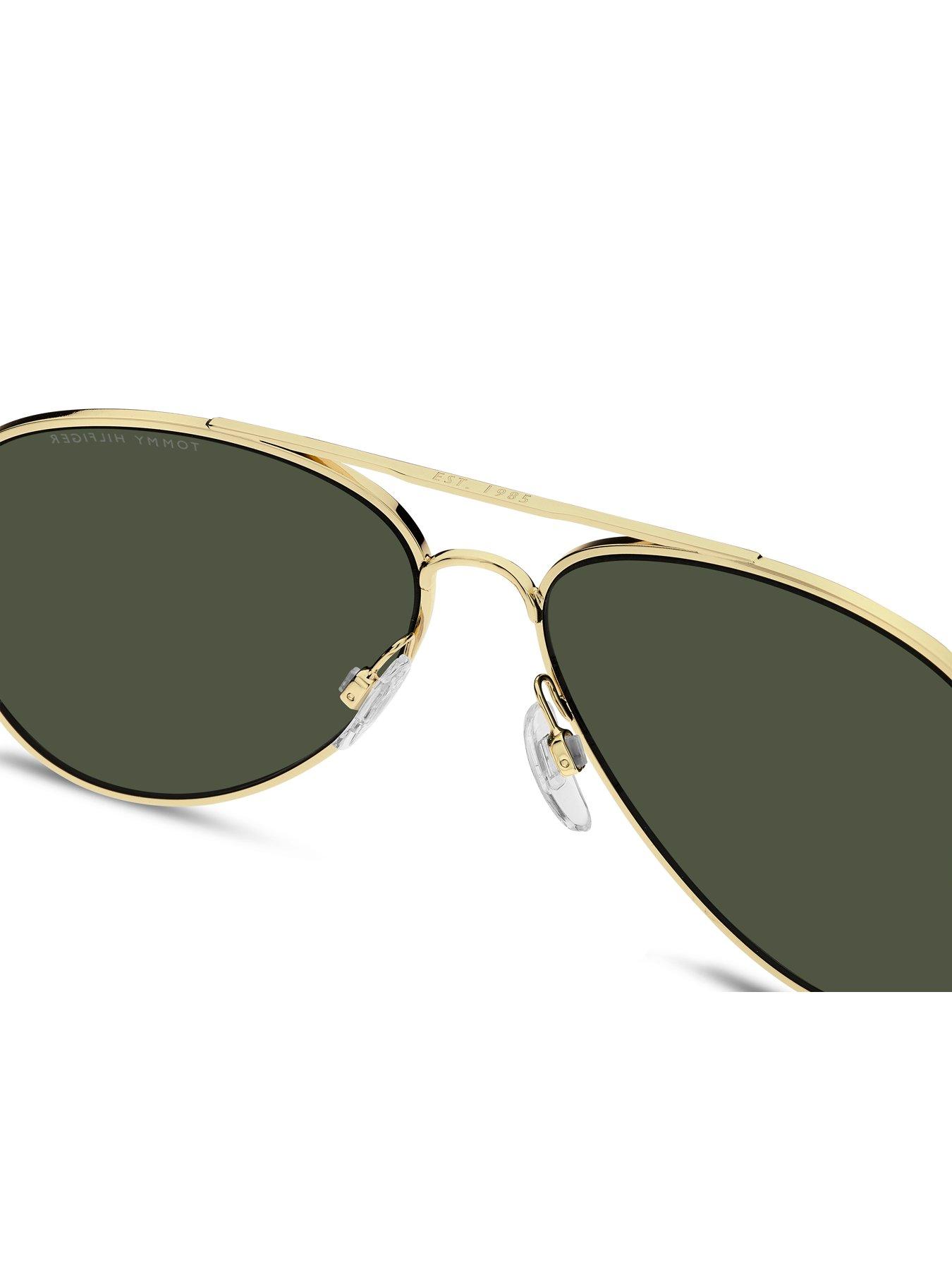Image 4 of 5 of Tommy Hilfiger Classic Pilot Sunglasses - Gold
