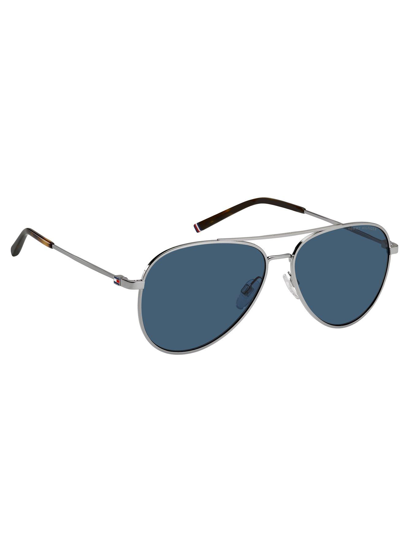 Image 2 of 5 of Tommy Hilfiger Classic Pilot Sunglasses- Chrome
