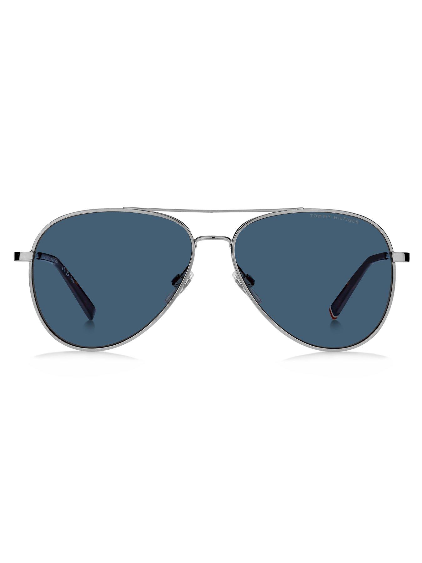 Image 3 of 5 of Tommy Hilfiger Classic Pilot Sunglasses- Chrome