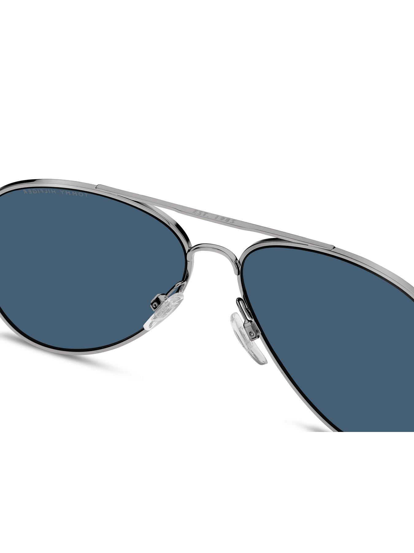 Image 4 of 5 of Tommy Hilfiger Classic Pilot Sunglasses- Chrome