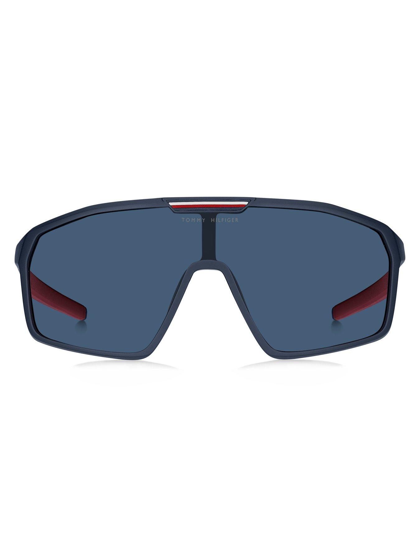 tommy-hilfiger-mask-style-sunglasses-blueoutfit
