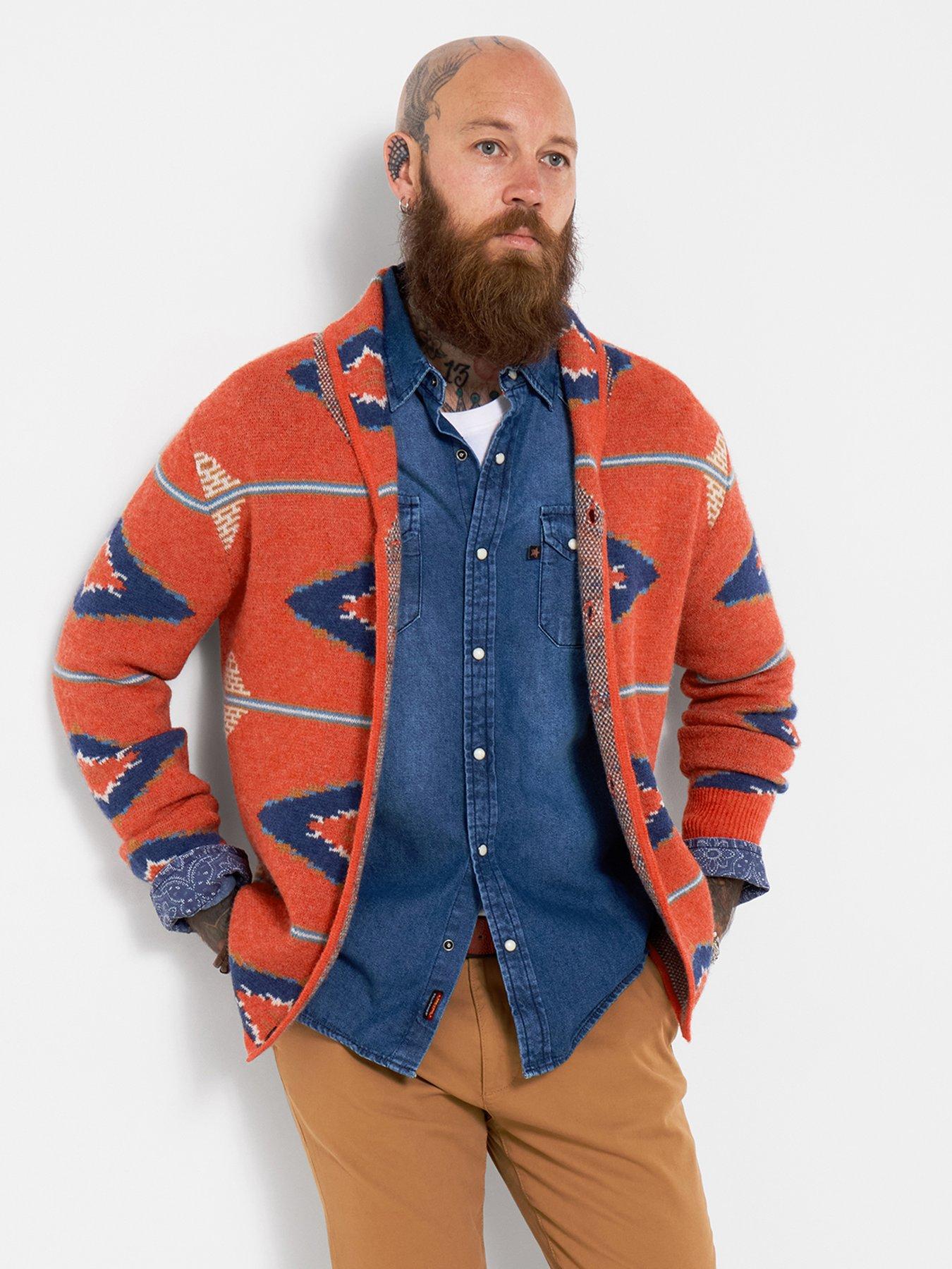 Joe Browns Joe Browns Orange Aztec Knitted Cardigan