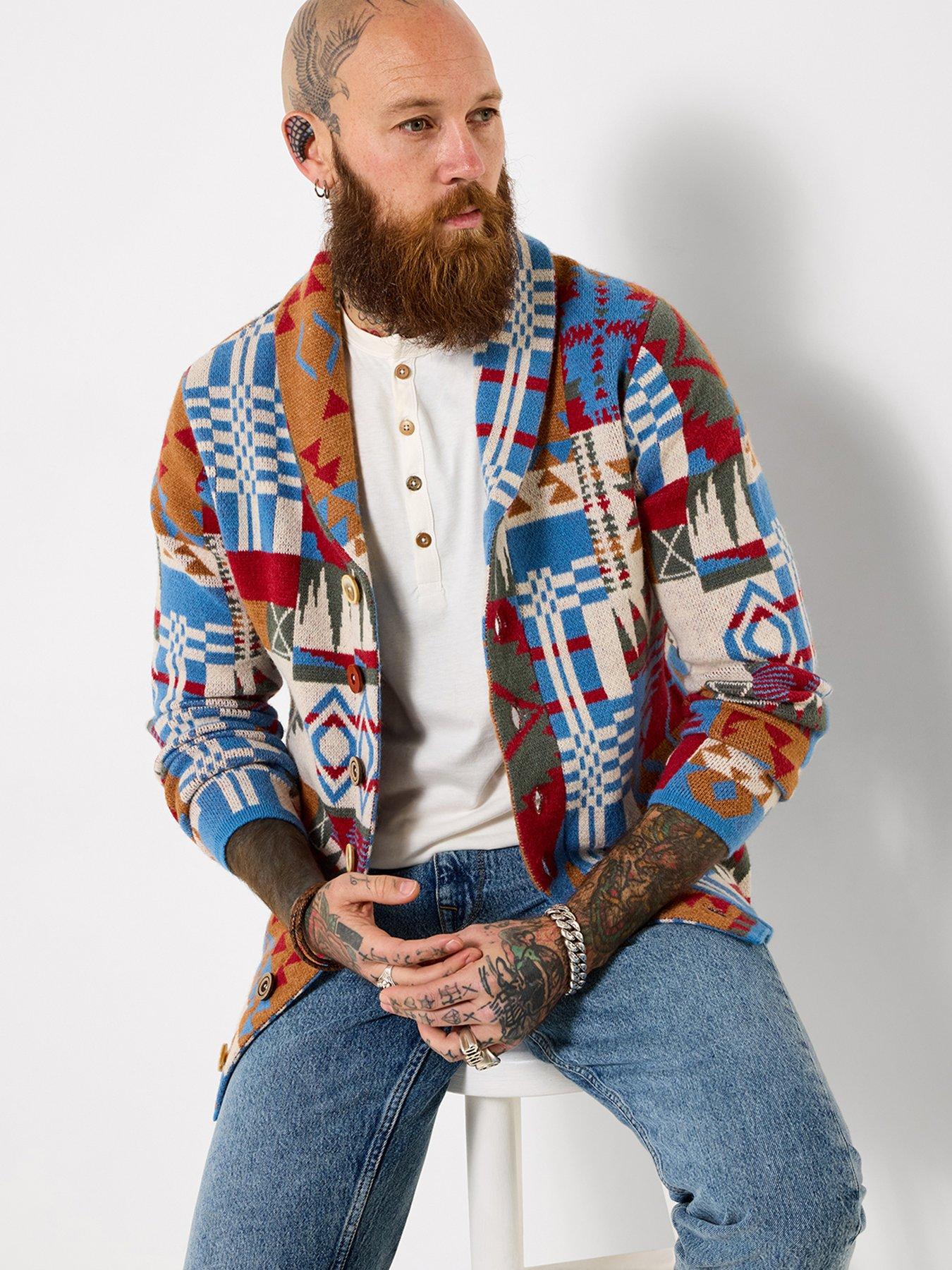 Image 1 of 7 of Joe Browns Joe Browns Patchwork Aztec Knitted Cardigan